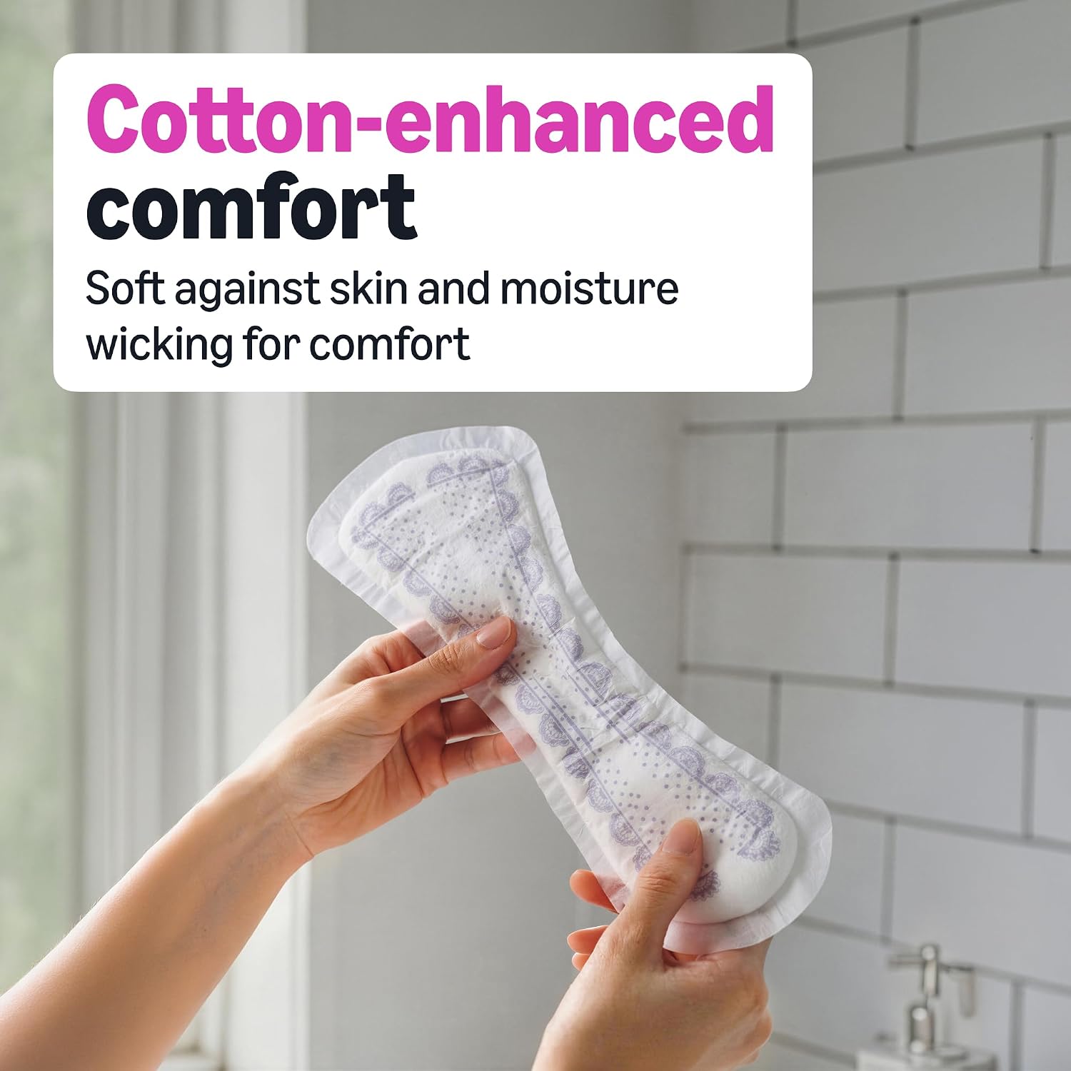 Detalle 2 de Amazon Basics Incontinence Pads for Women — Overnight, Postpartum, Unscented, 30 Count