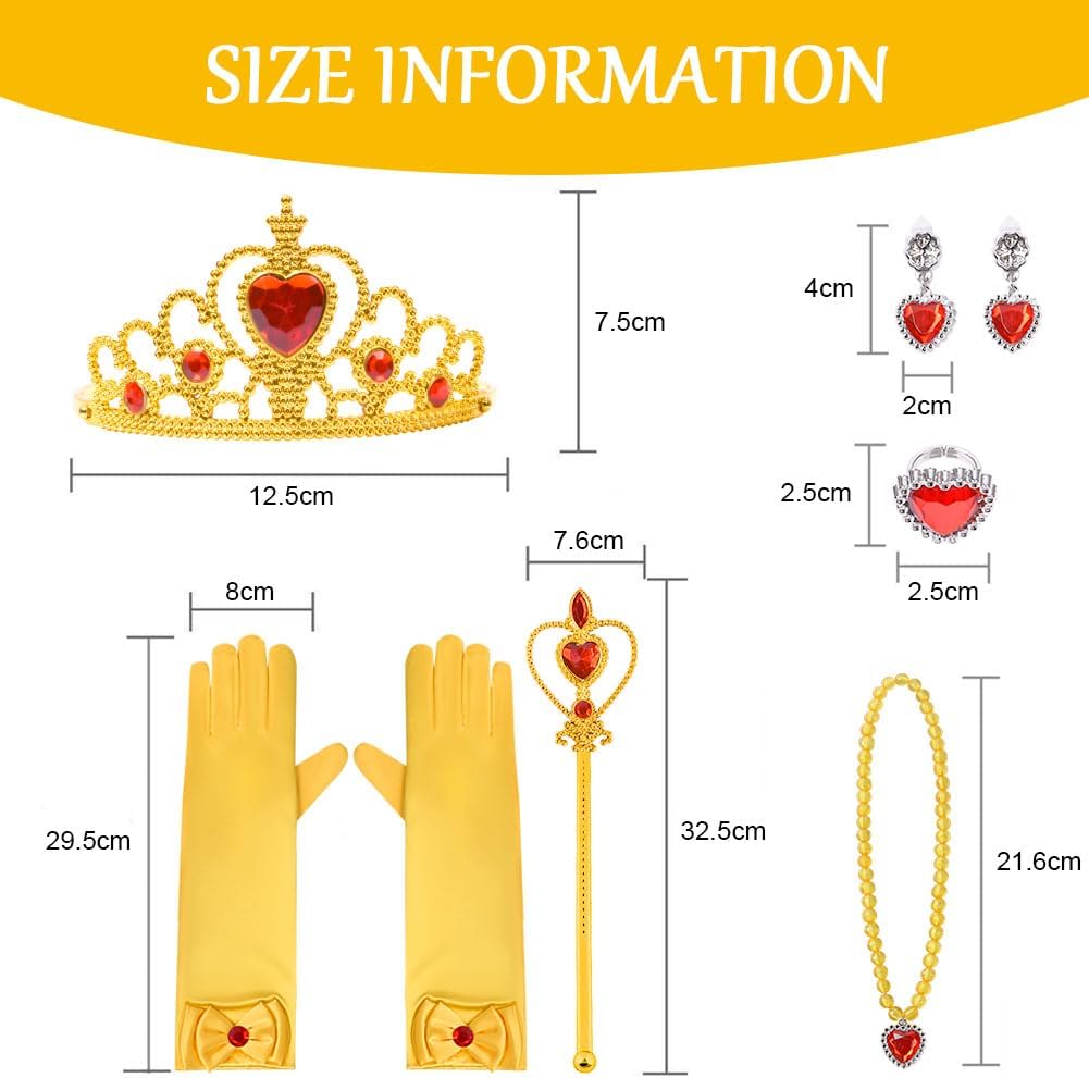 Thumbnail 4 de Vicloon Belle costume da principessa per bambina ðŸŽ
