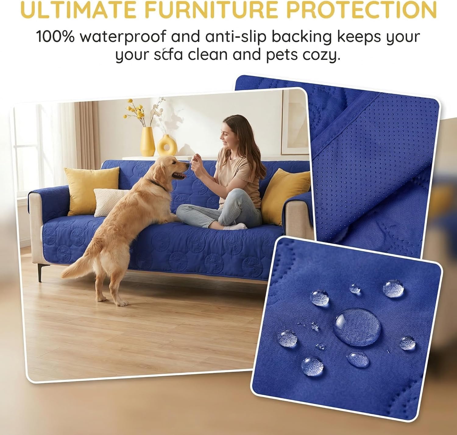 Thumbnail 2 de Pawsee Coperta impermeabile per cani 125 x 75 cm: copridivano lavabile antiscivolo