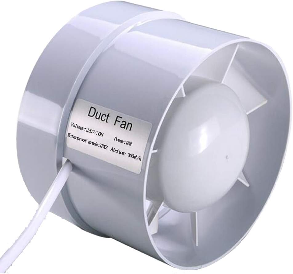 Detalle de SAILFLO 150 mm extracteur d'air silencieux 18W, 320 m³/h — ventilation pour bain, serres et tentes