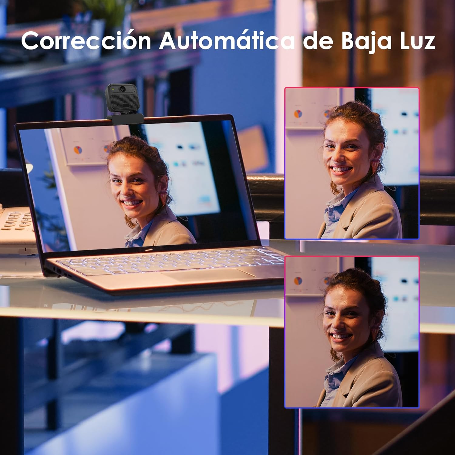 Thumbnail 6 de VIZOLINK Webcam 4K con Micrófonos y Zoom