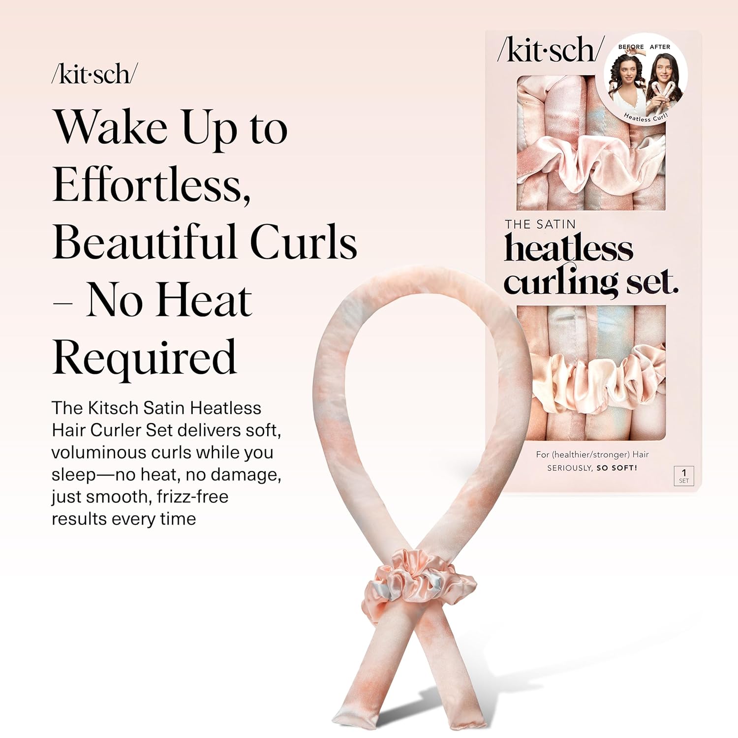 Thumbnail 1 de Kitsch Satin Heatless Curlers Set 34