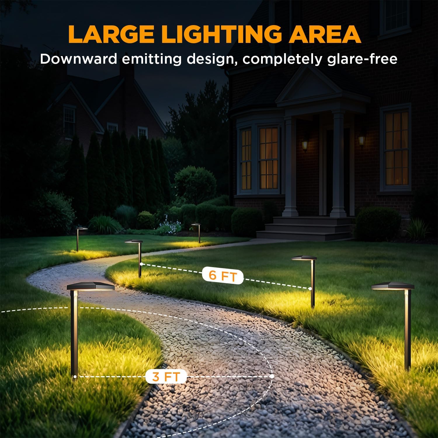 Detalle de LUTEC low-voltage pathway lights 12V