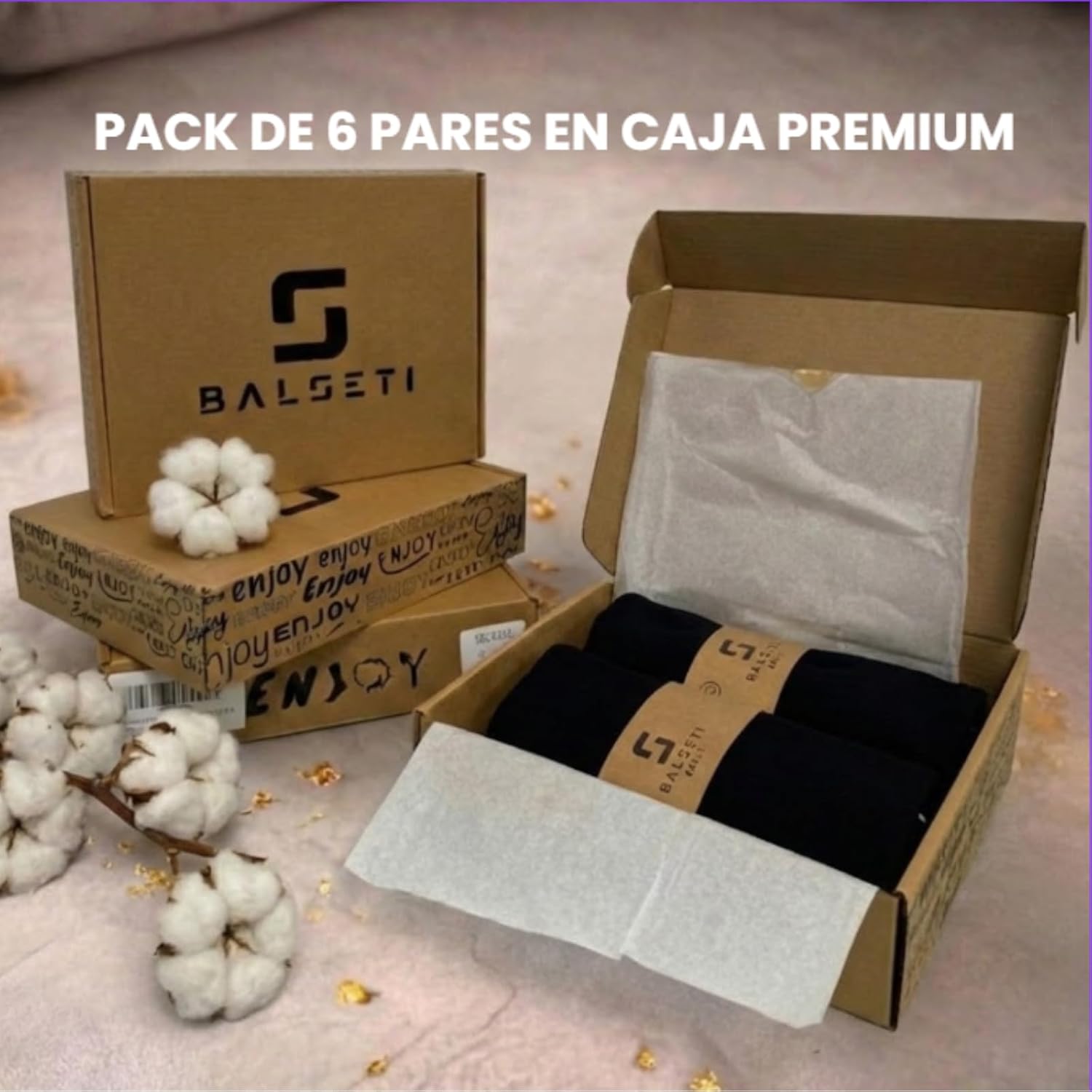 Thumbnail 4 de Balseti Calcetines media caña pack 6 pares 85% algodón