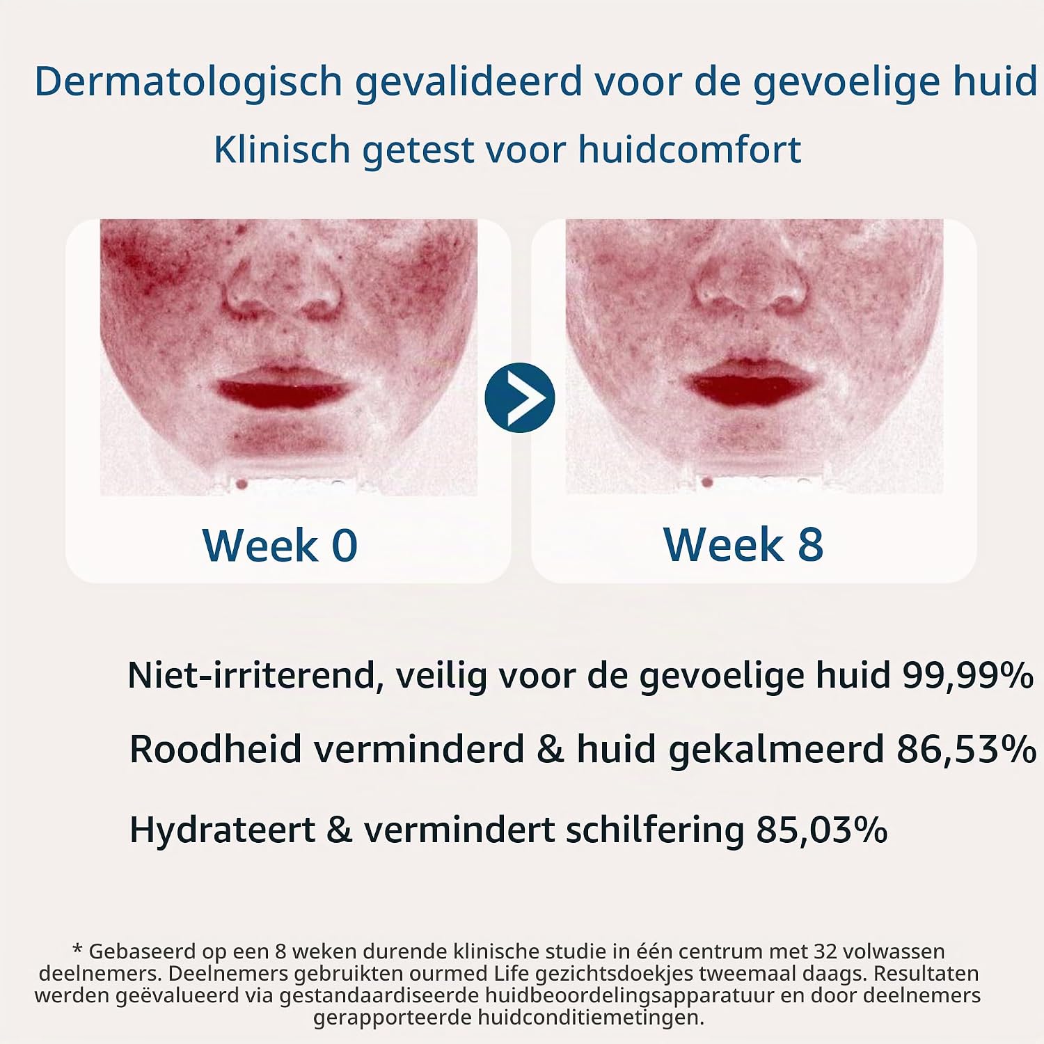 Thumbnail 1 de Ourmed Life EF-Face Towels-50CT gezichtsdoekjes, biologisch afbreekbaar en pluisvrij