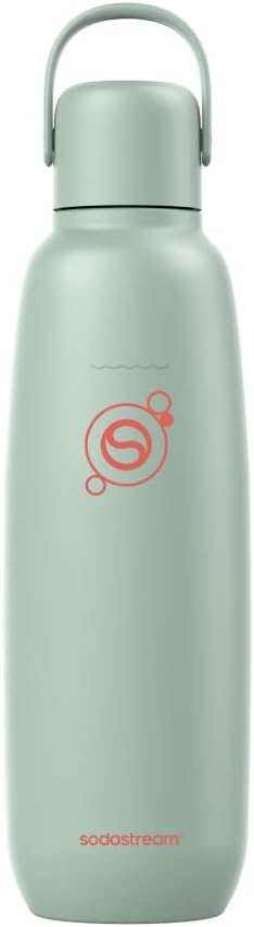 Detalle de Sodastream fizz&,go COOL Edelstahlflasche 0,9 L mint – kompatibel mit DUO, E-DUO, TERRA, ART, ENSO
