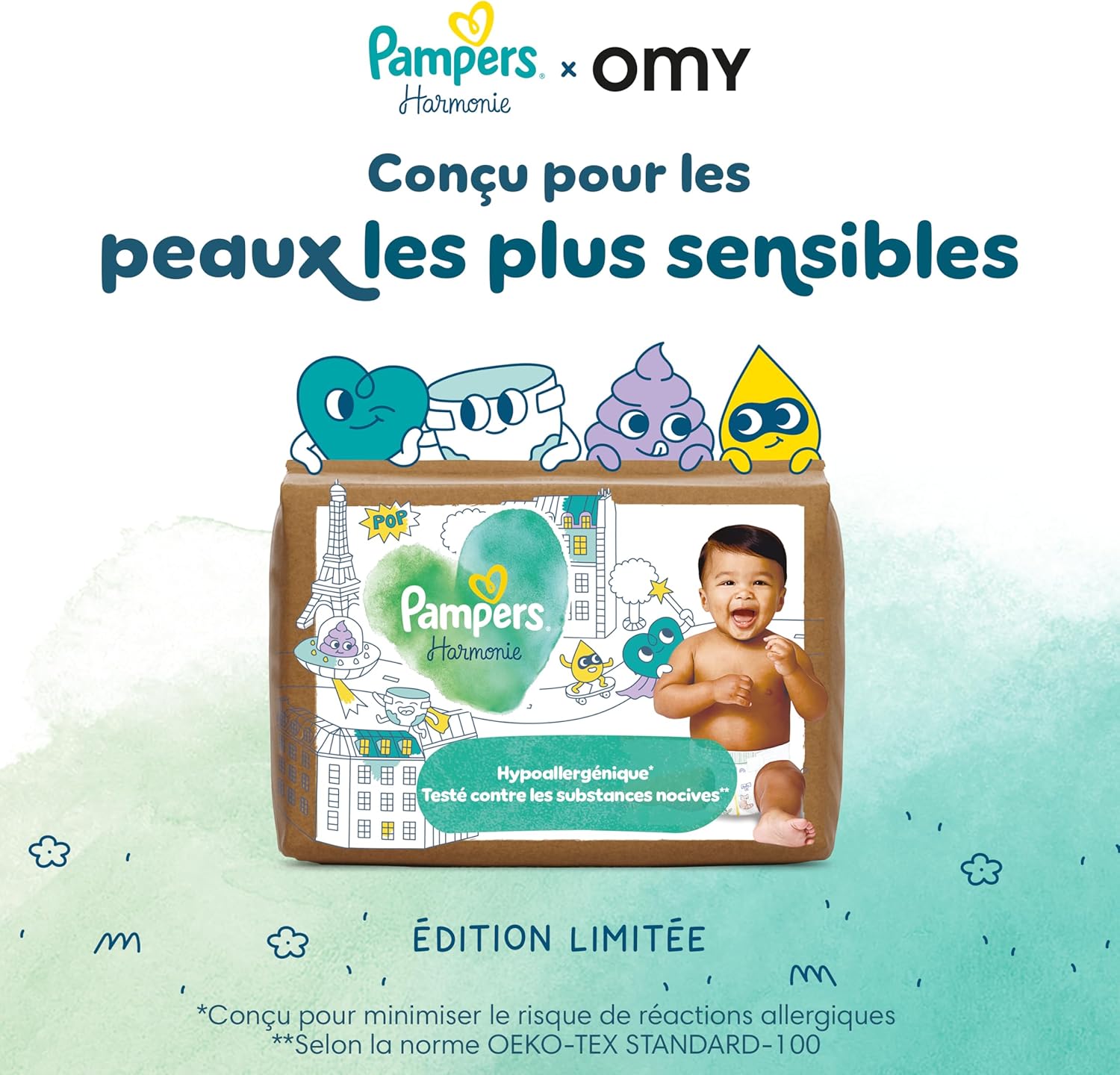 Thumbnail 6 de Pampers Harmonie Couches Édition Limitée – Taille 2, 204 couches