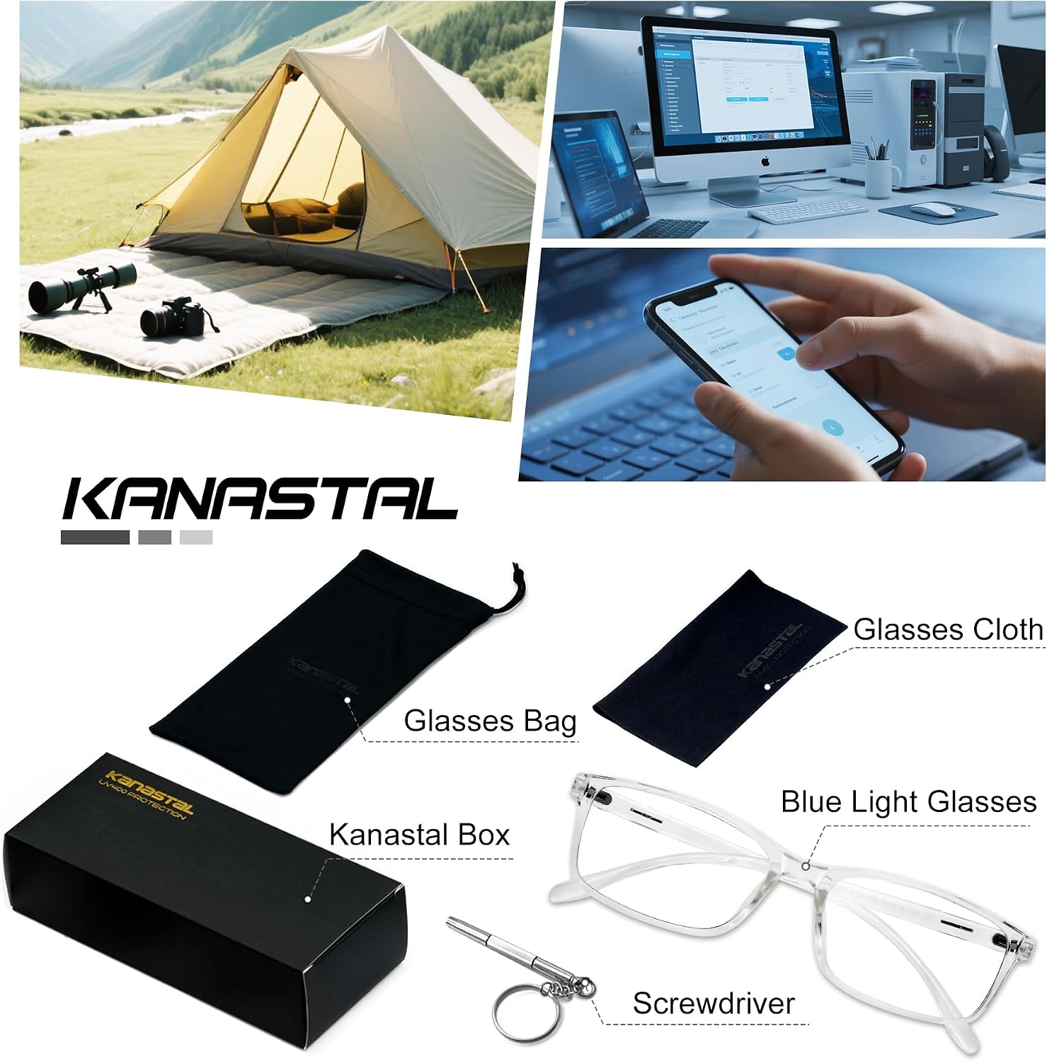 Thumbnail 6 de KANASTAL Lunettes Photochromiques Anti Lumière Bleue 52 mm