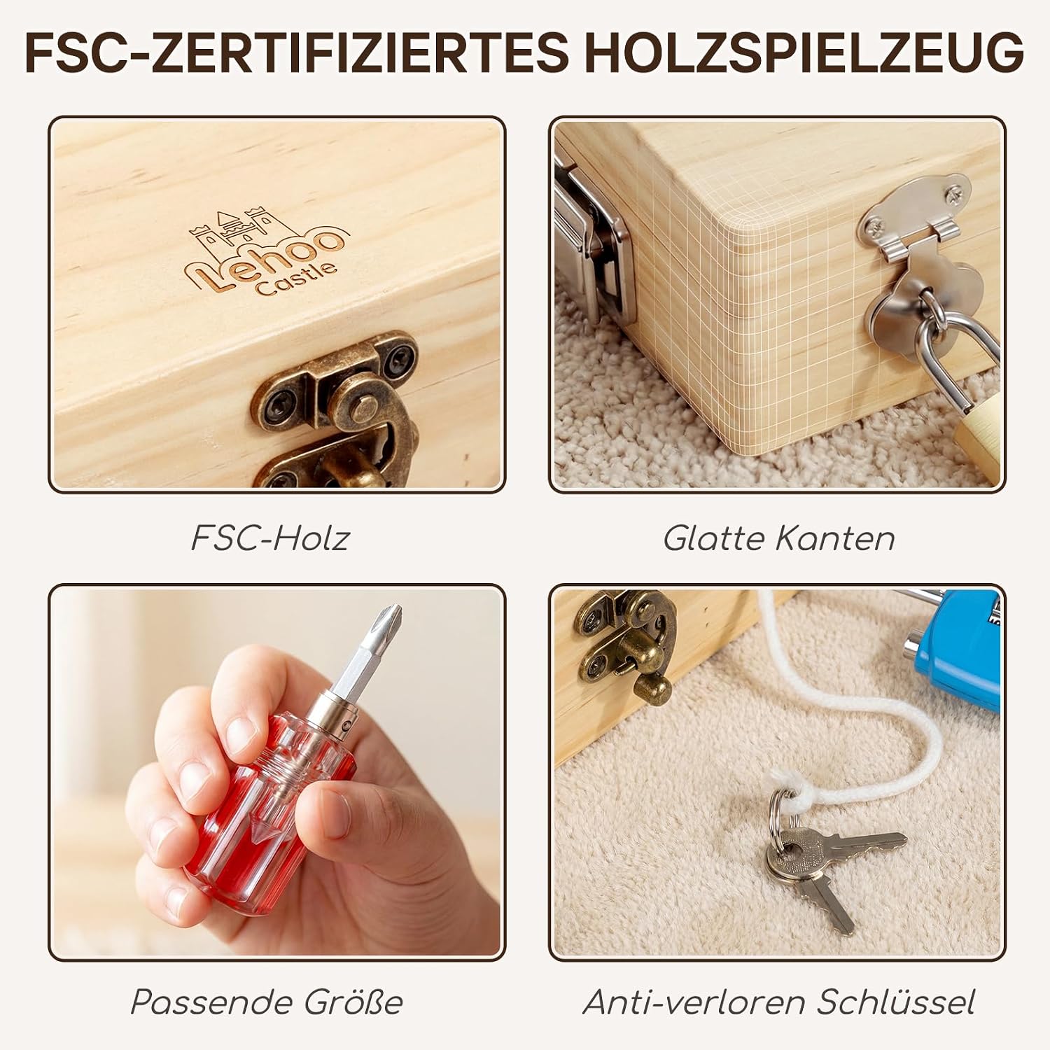 Thumbnail 6 de Lehoo Castle Montessori Werkzeugkoffer – Motorik- und Entdeckungs-Spielzeug für Kinder ab 3 Jahren