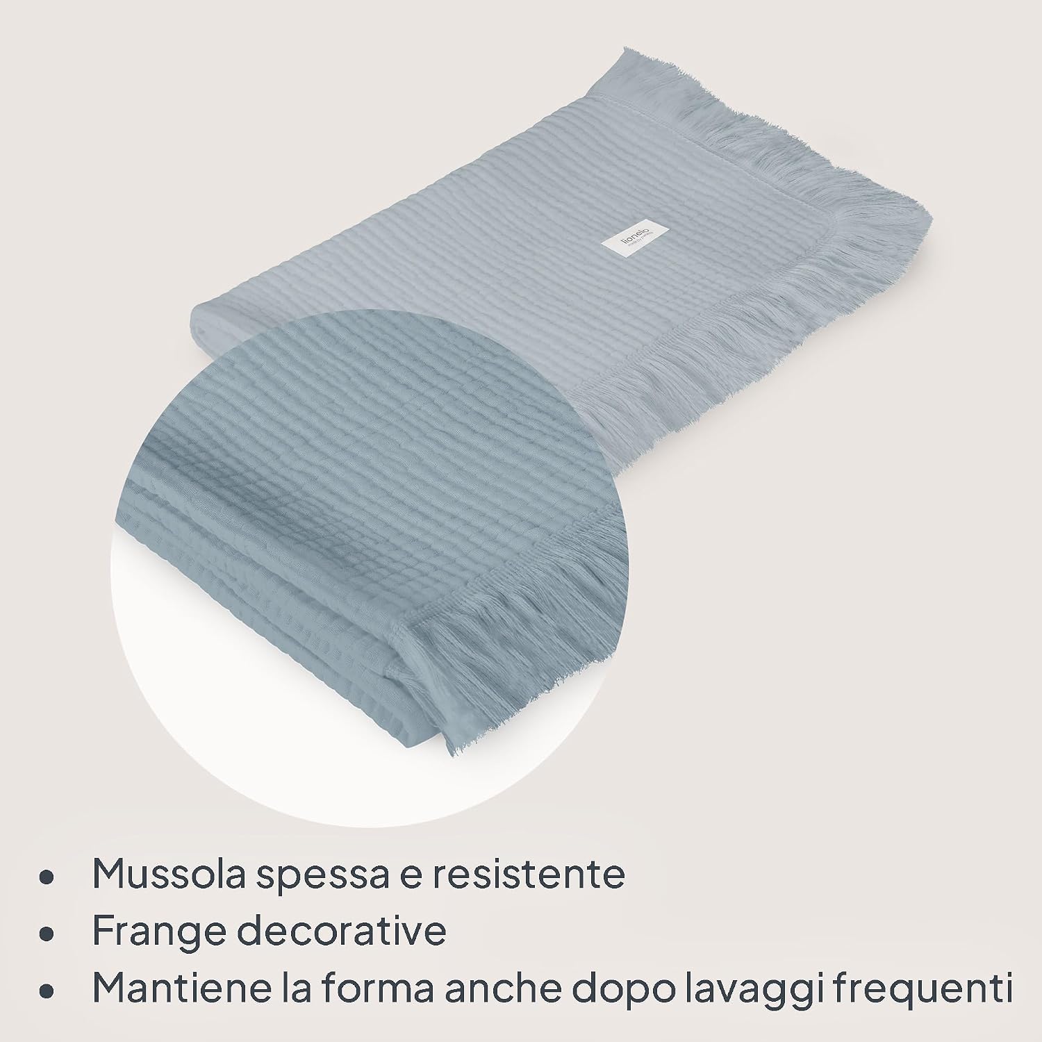 Thumbnail 4 de Lionelo MUSLIN BLANKET: Copertina neonato in mussola di cotone 100% 70 x 100 cm
