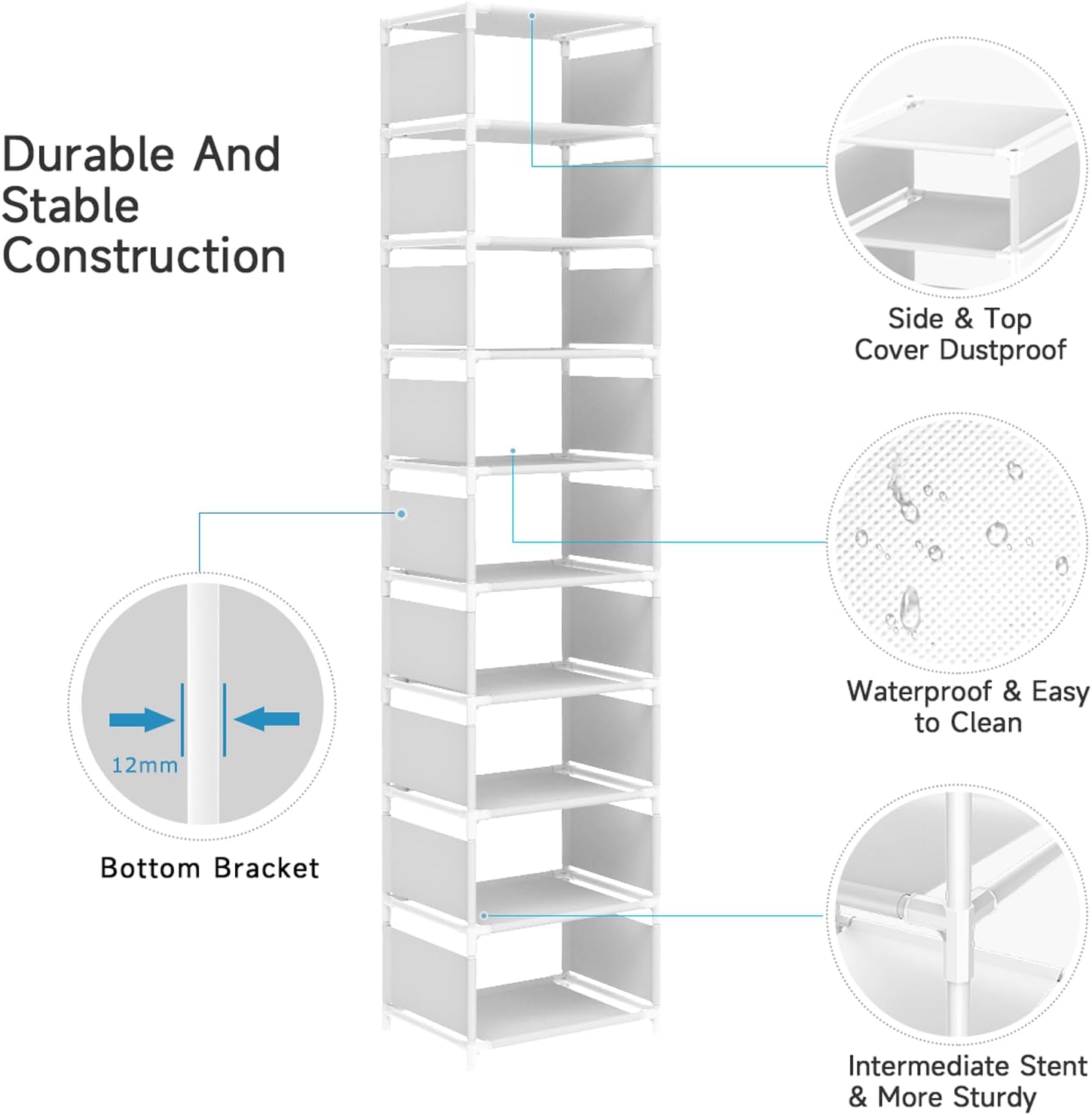 Thumbnail 4 de Zonstyle Zapatero de 10 Niveles🥿 Ahorra Espacio, Puerta Entrada