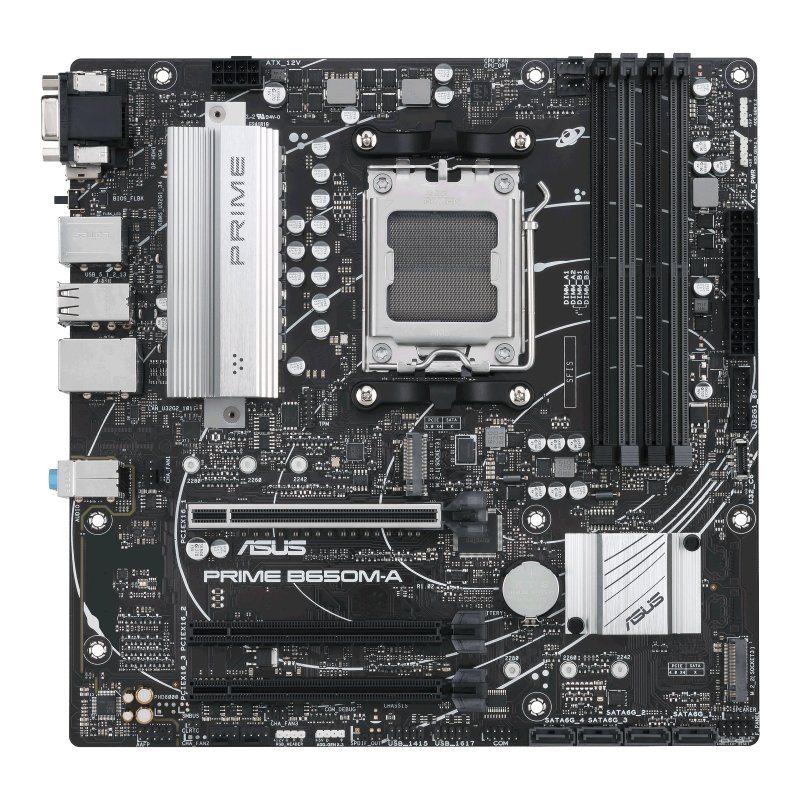 Detalle 2 de ASUS PRIME B650M-A: placa base AM5 para Ryzen 7000, compatibles DDR5 y USBs modernos