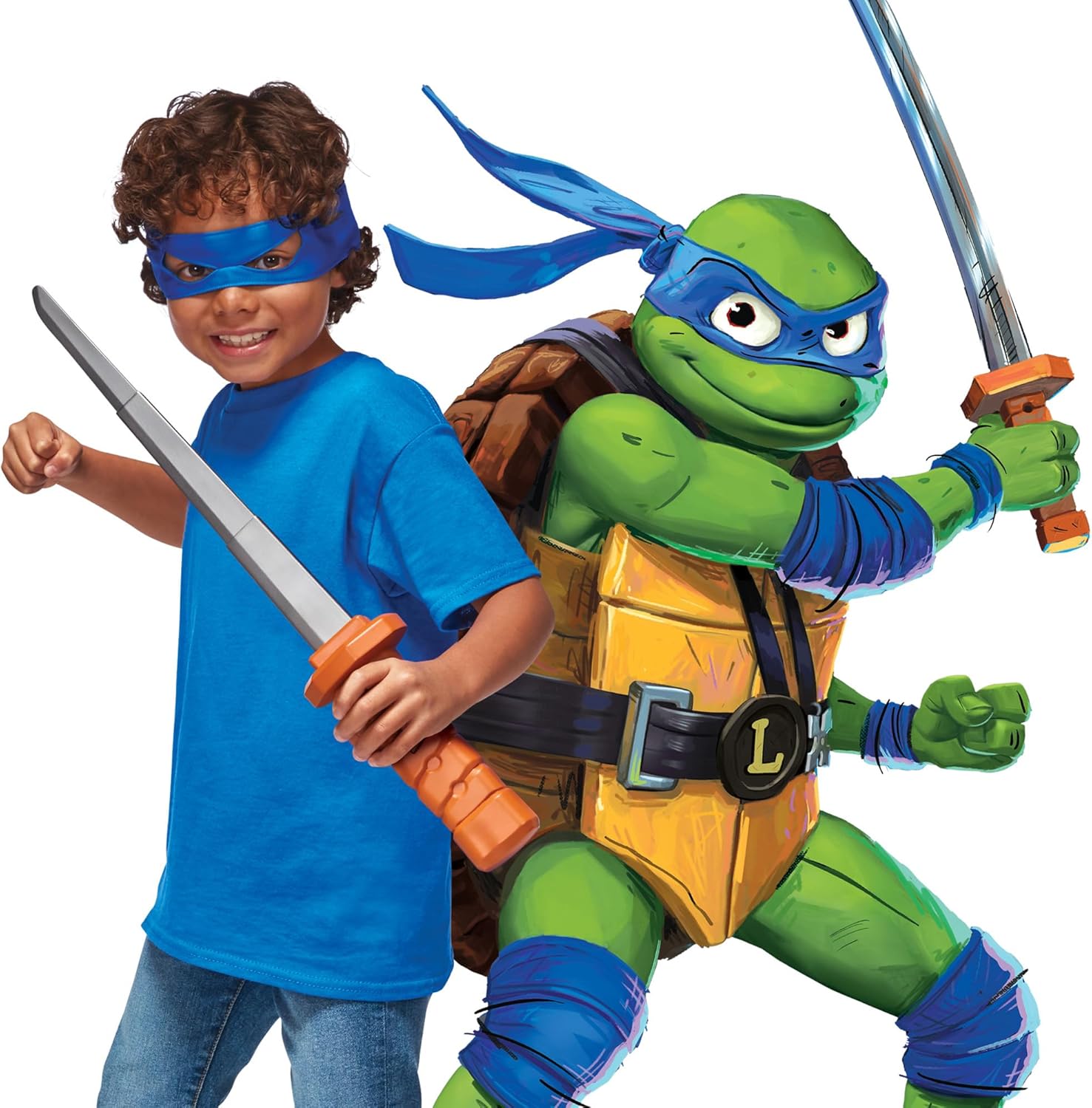 Detalle de Tortues Ninja – Armes de combat signature Léonardo avec katana télescopique (Jouet, dès 4 ans) par Giochi Preziosi TU8061