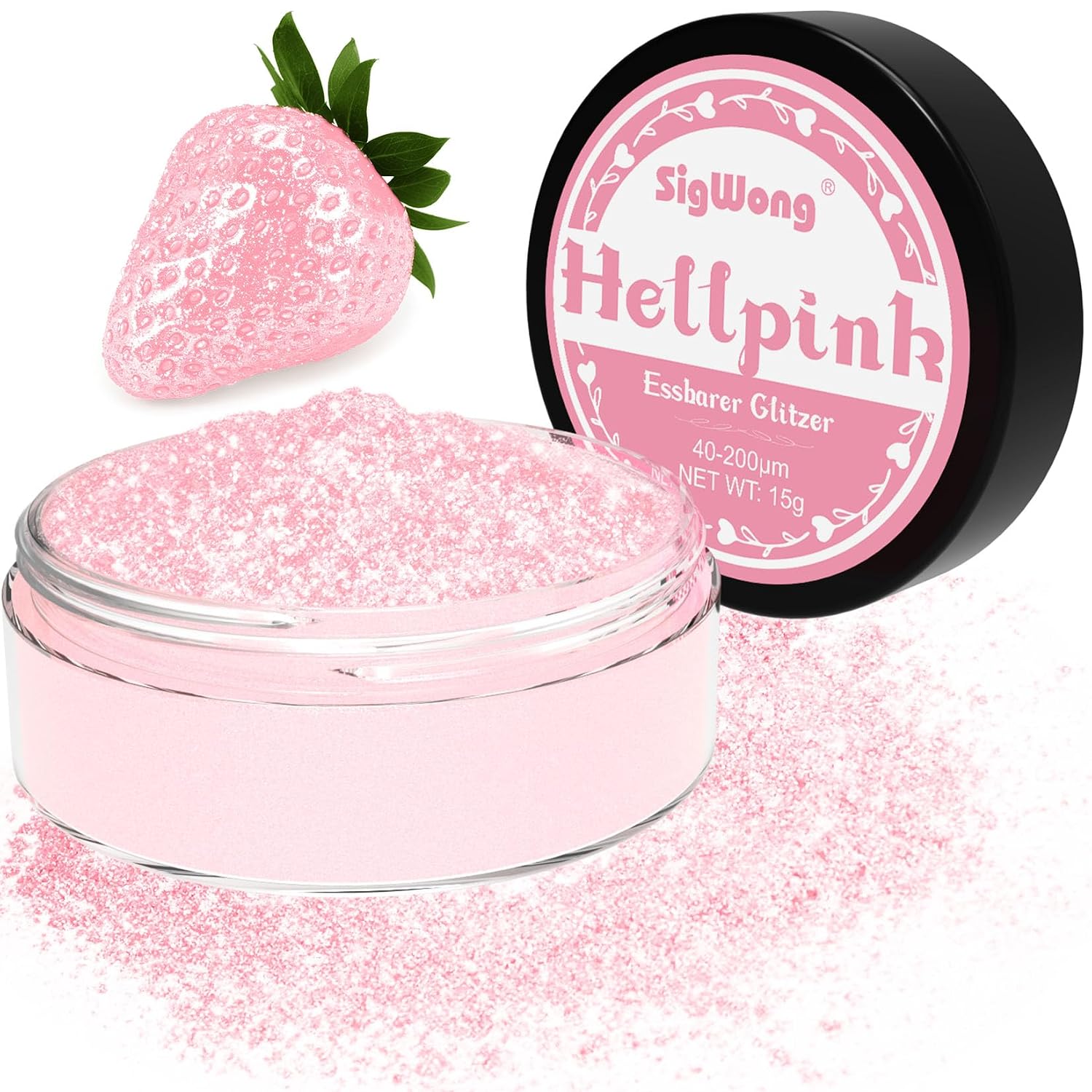 Thumbnail 6 de SigWong Essbarer Glitzerpulver Gold, 15 g – Glänzende Dekoration für Getränke, Kuchen und Cupcakes