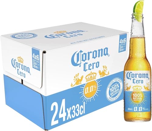 Detalle de Corona Cero - Pack 24 Botellas 33cl, 0.0% Alcohol 🍻