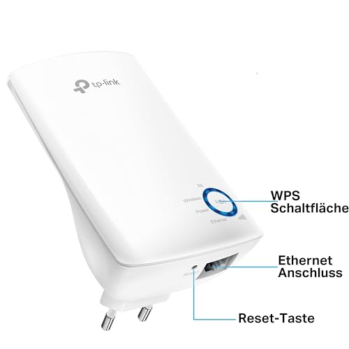 Detalle de TP-Link TL-WA850RE WLAN-Verstärker – 300 Mbit/s, 2,4 GHz, App-Steuerung, LAN-Port, AP-Modus