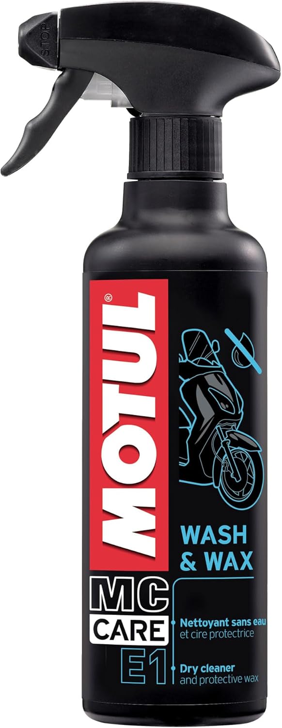 Detalle de Motul Wash & Wax E1 400 ml Limpiador en Seco