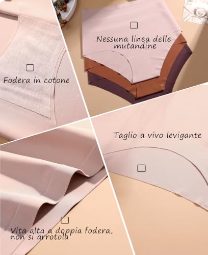 Thumbnail 6 de ALL OF SHE Confezione da 5 Mutande da Donna a Vita Alta senza cuciture – XS-3XL