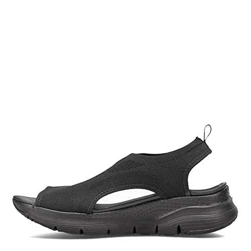 Detalle de Skechers Arch Fit City Catch Mujer Sandali en Black Knit (40 EU) – comodidad con soporte