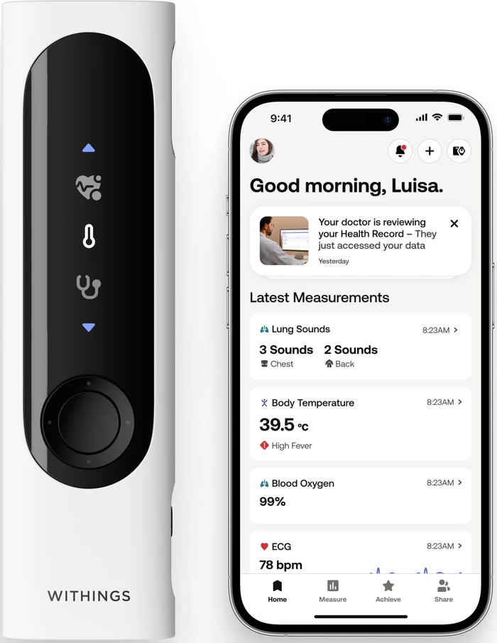 Thumbnail 8 de Withings BeamO Herzgesundheit und Temperatur