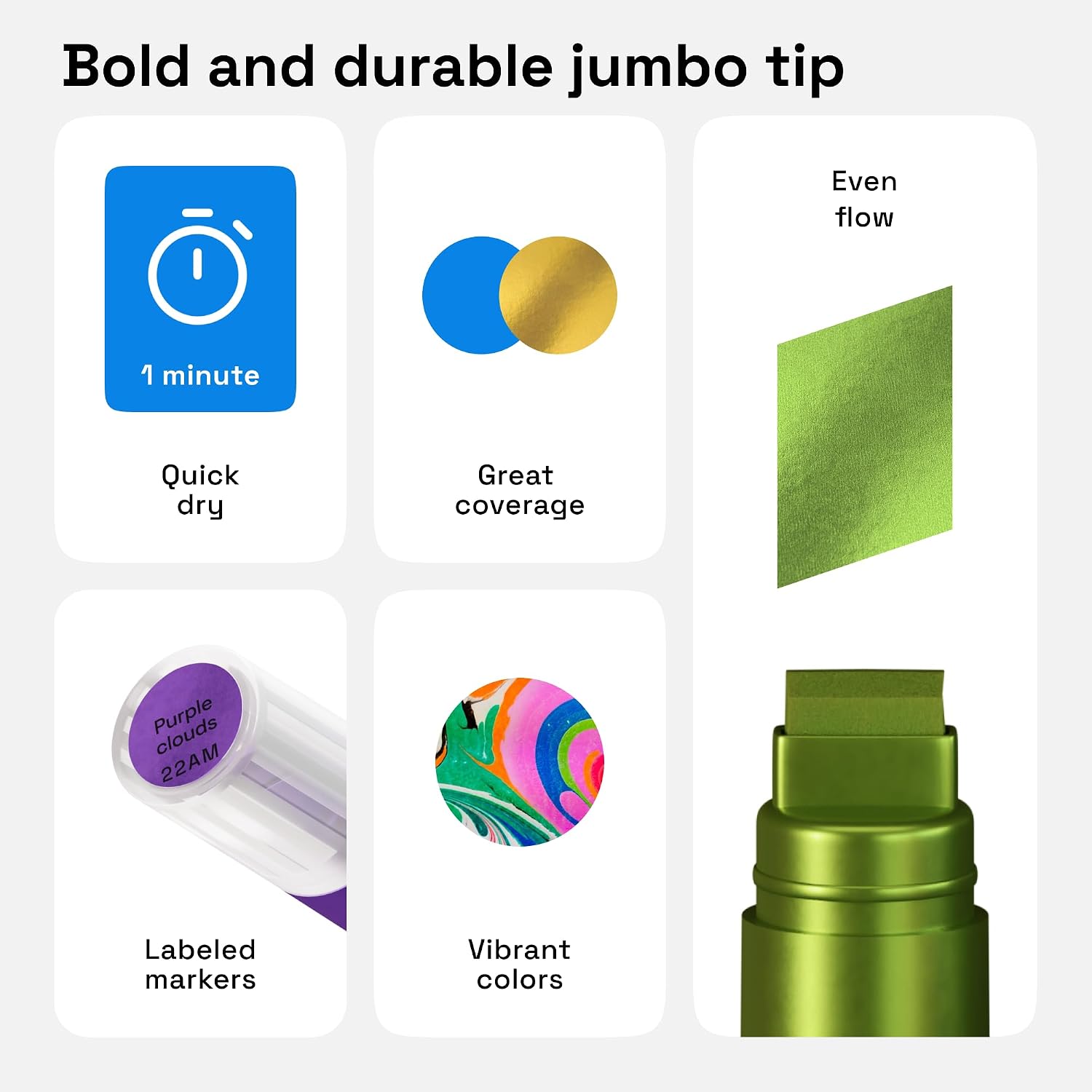 Detalle de Artistro Jumbo Marker-Set 20 Farben