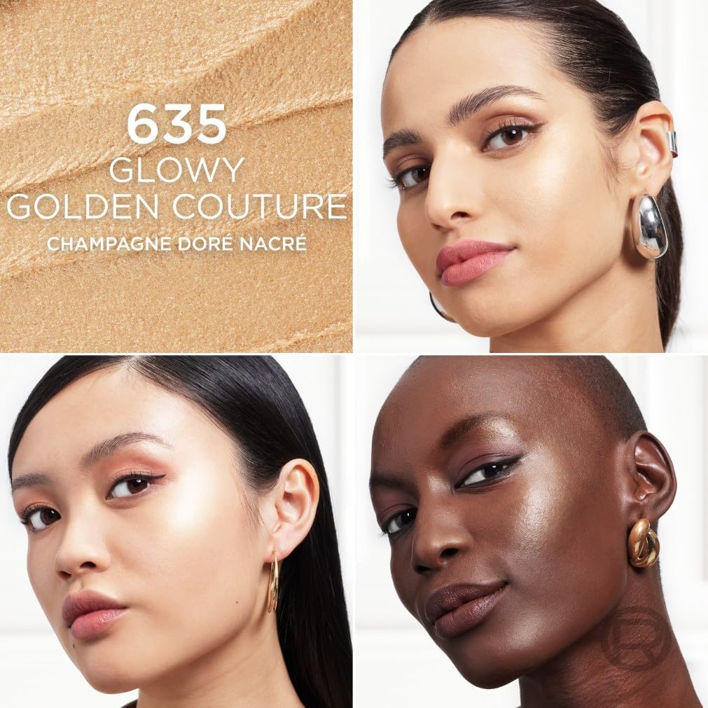 Detalle 2 de L’Oréal Paris Lumi Glass Highlighter Stick 635 Golden Couture – Glow discret, multi-usage