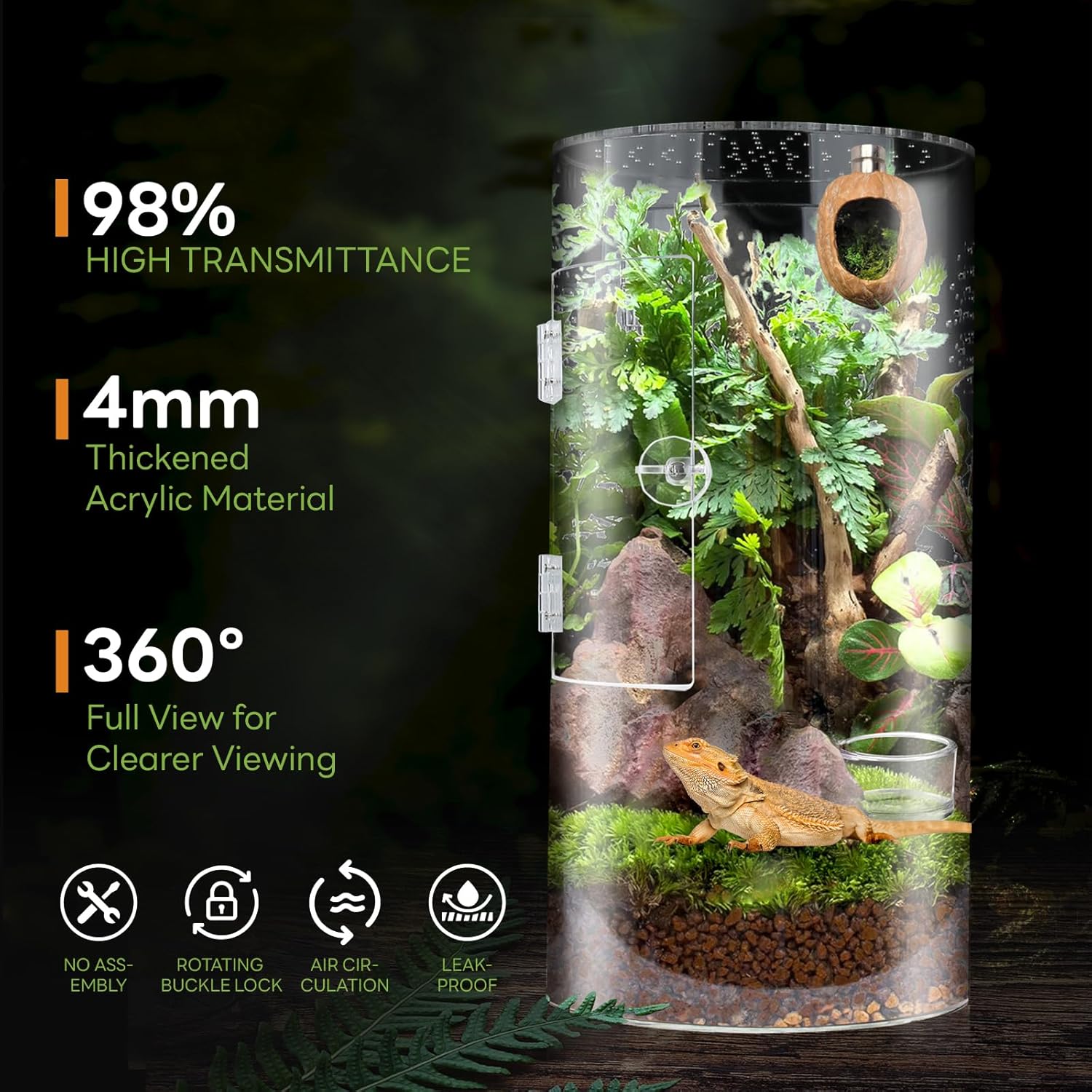 Thumbnail 1 de Zylindrisches Acryl-Terrarium 29 cm Panorama