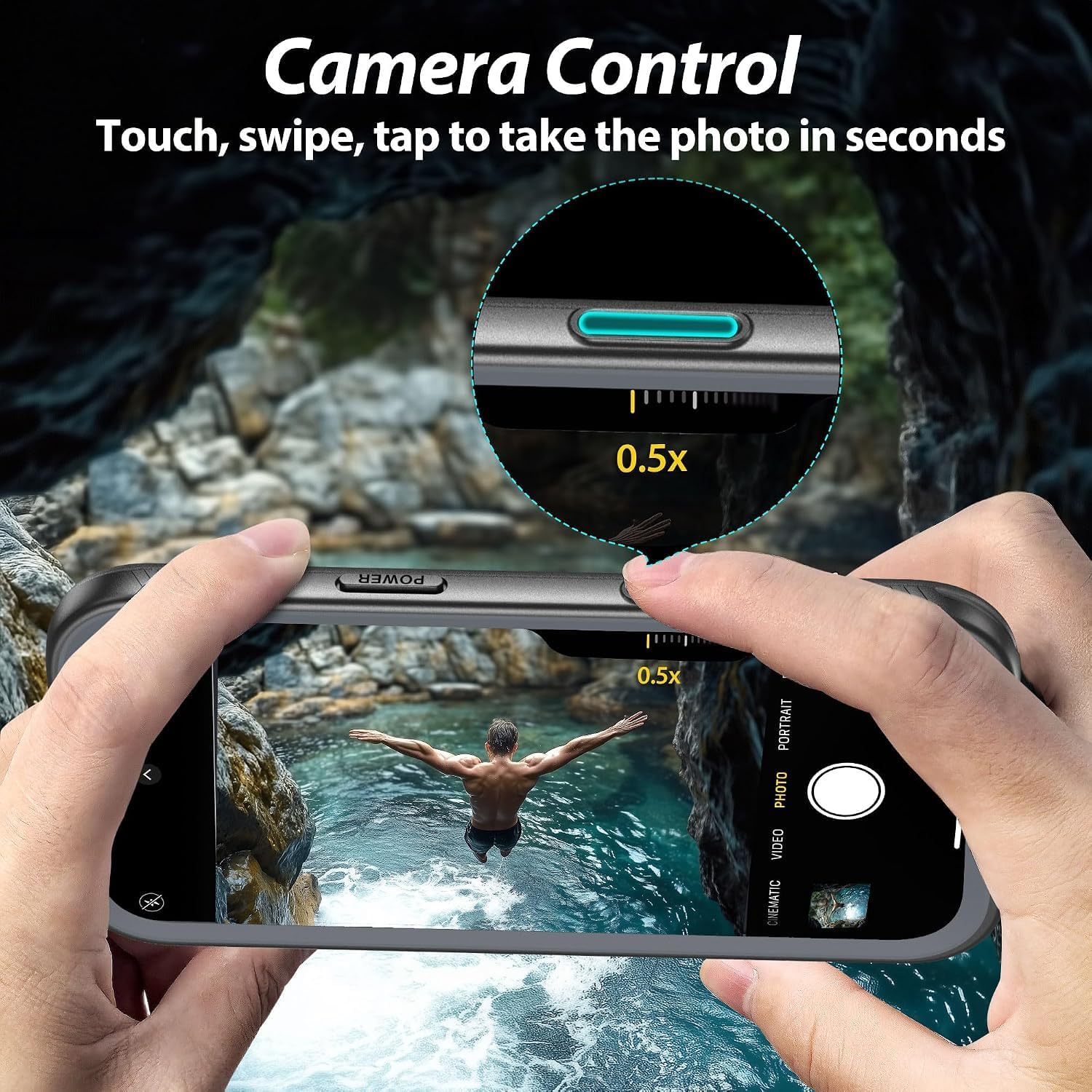 Thumbnail 5 de SPORTLINK Waterproof Case for iPhone 17/18 Pro Max, Black, 360° Protection