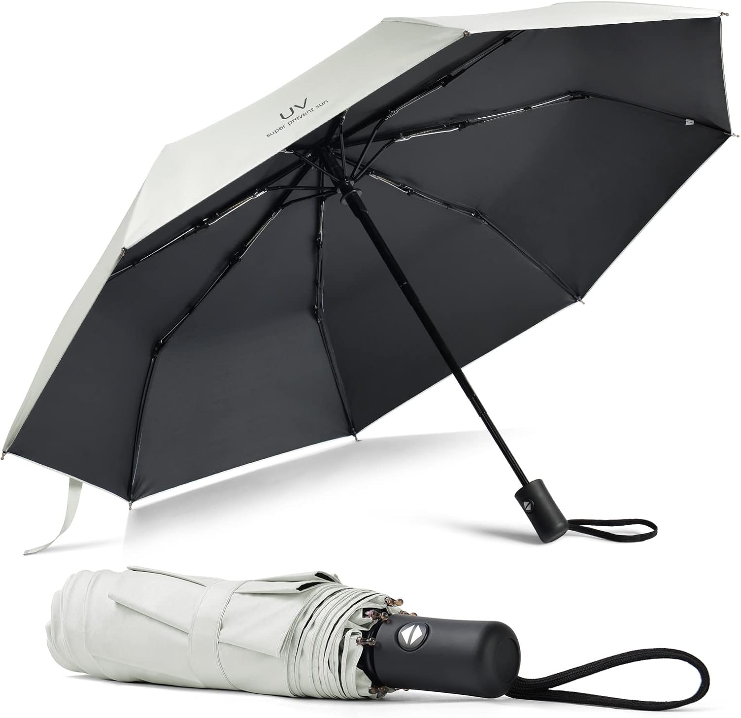 Detalle de Vicloon Regenschirm Taschenschirm Auf-Zu-Automatik 28 cm