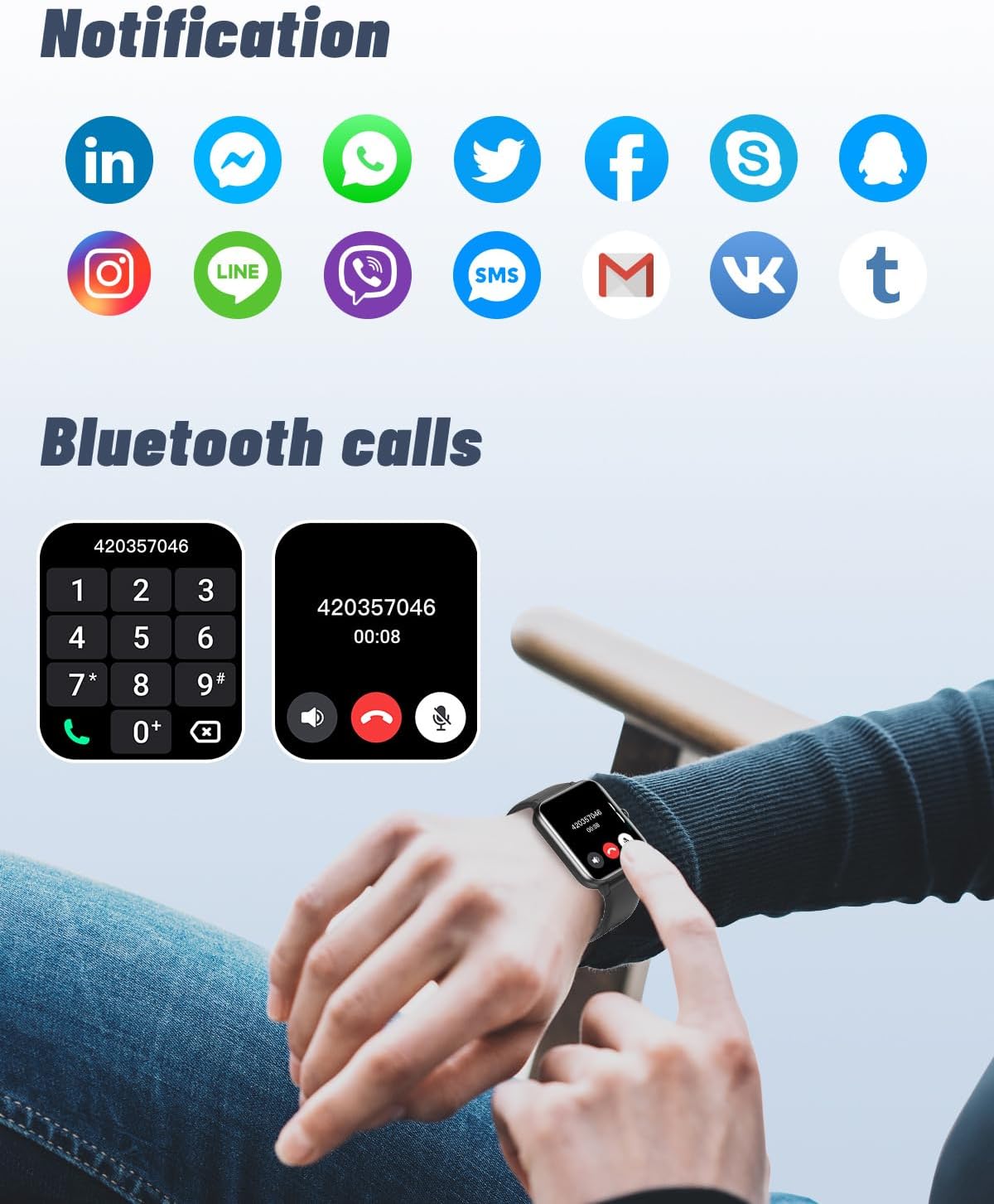 Detalle 2 de GRV Smart Watch Fitness Tracker 5.0