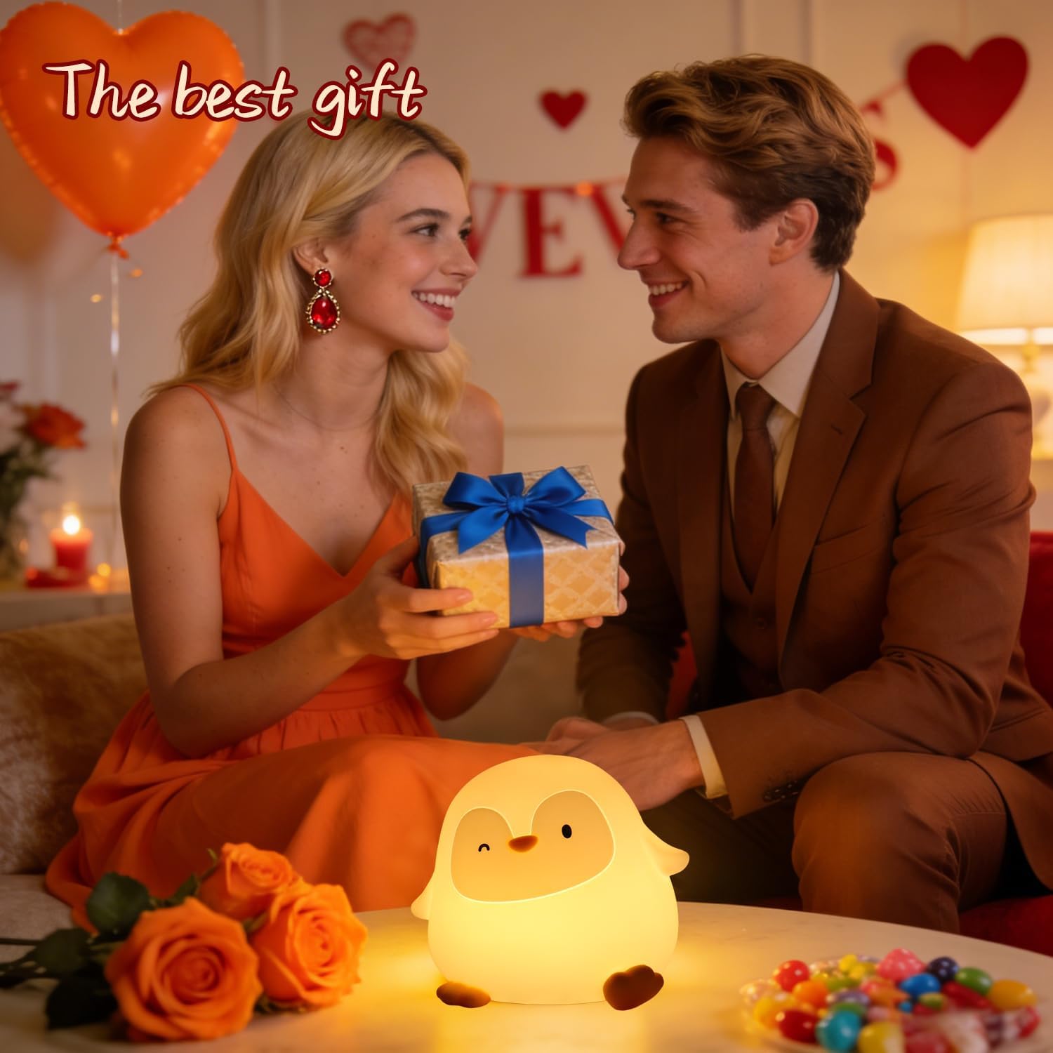 Thumbnail 4 de Rytinazzz Pinguin Nachtlicht für Kinder mit Klopfsteuerung, USB-Ladung & 50 Std Laufzeit