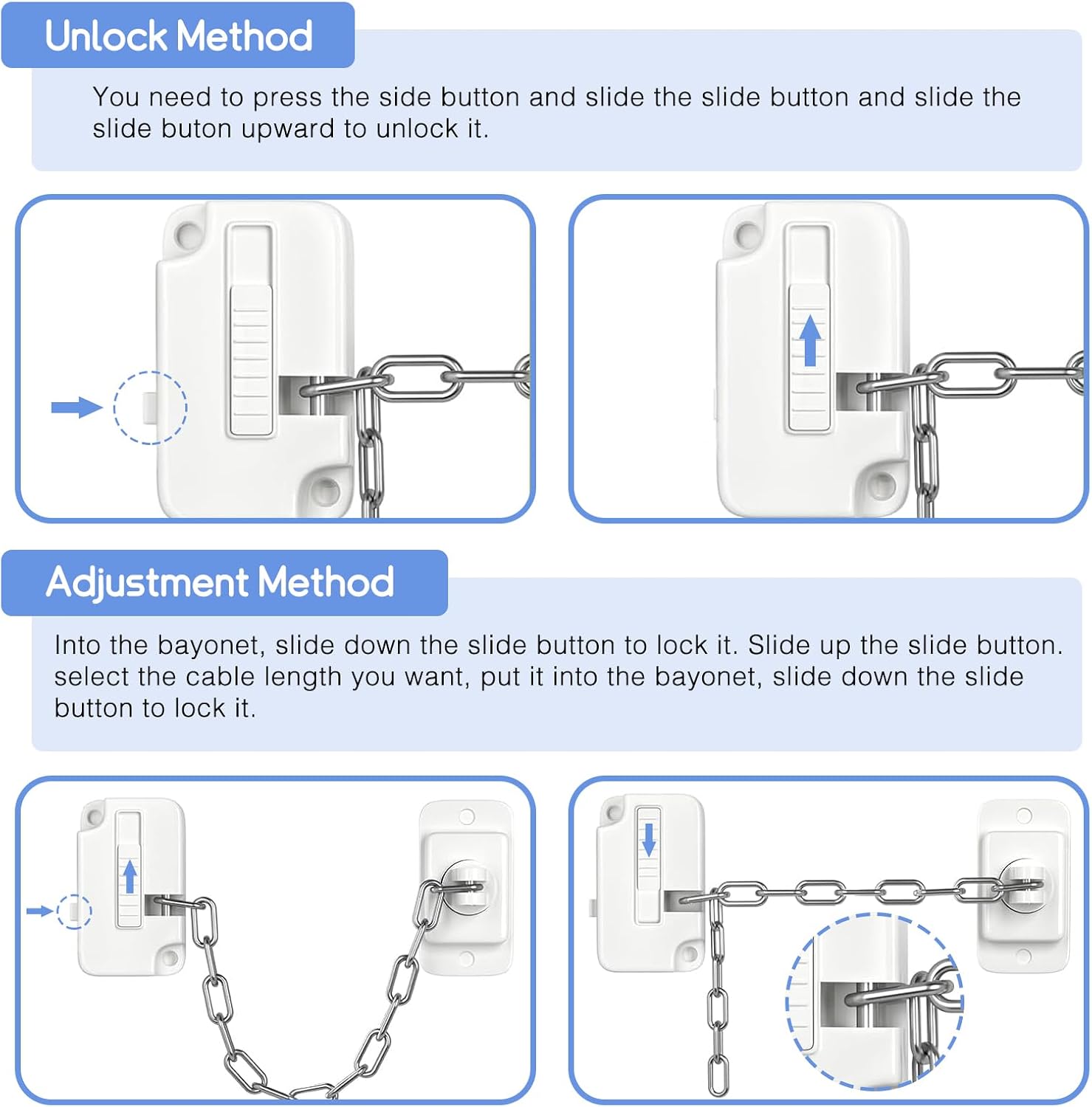 Thumbnail 4 de VidFair 2PCS Window Locks for Upvc Windows – Self-Adhesive Child Safety Window Restraints