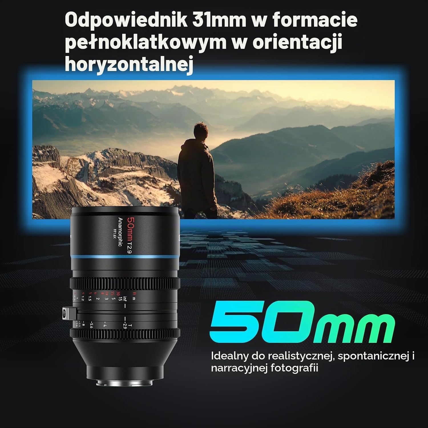 Thumbnail 6 de SIRUI 50 mm T2.9 1,6x – pełnoklatkowy obiektyw anamorficzny RF