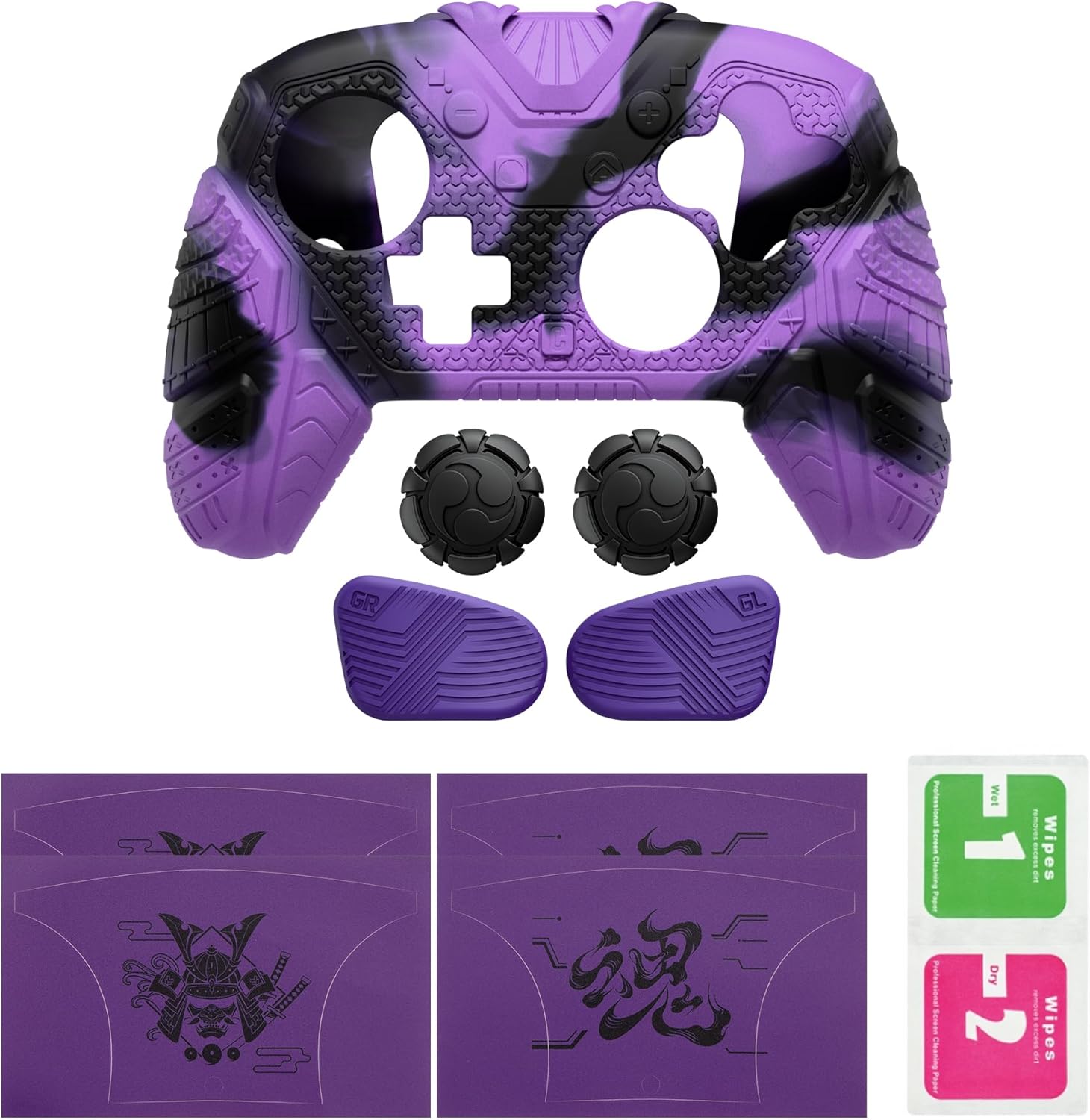 Thumbnail 6 de PlayVital Samurai Armor Edition Silicone Case for Nintendo Switch 2 Pro Controller – Purple & Black