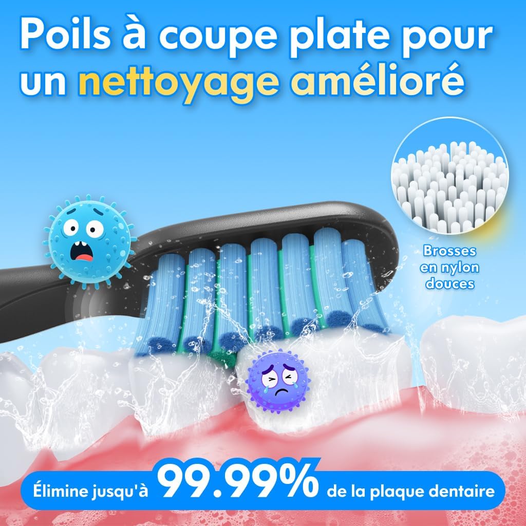 Detalle de Brosse à dents électrique enfant 4 têtes 🪥