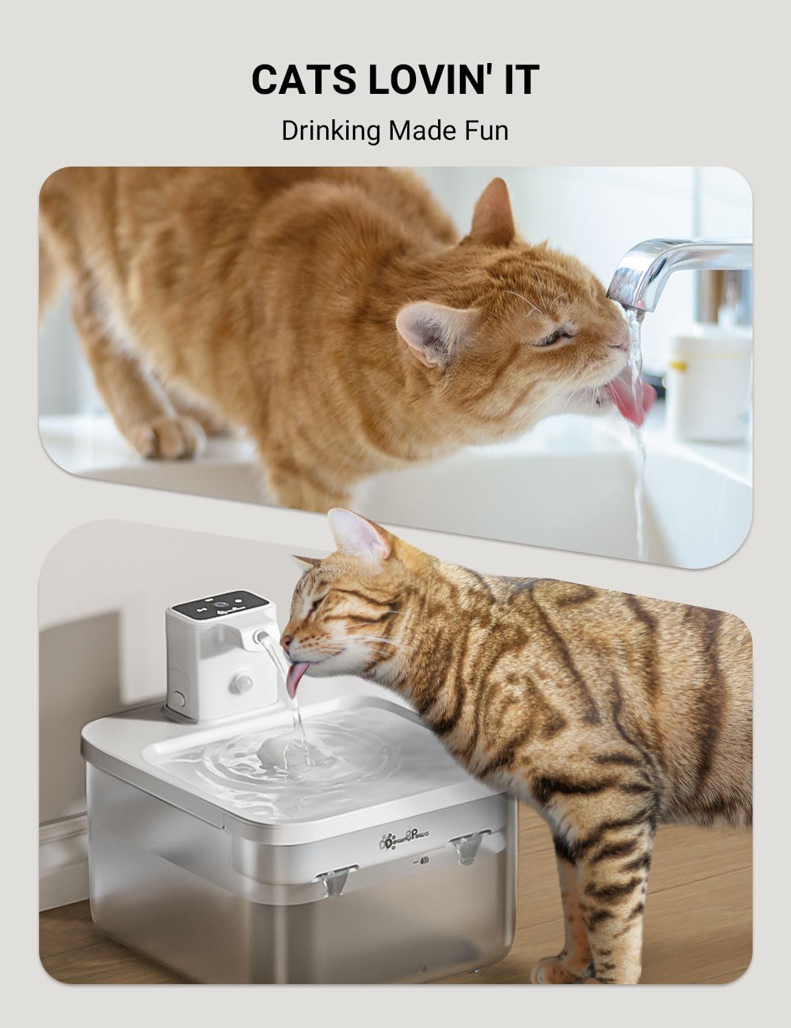 Detalle 1 de DownyPaws Cordless Cat Water Fountain 2.5L
