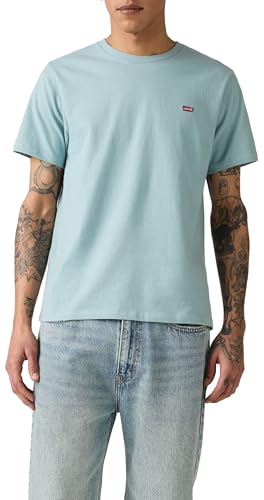 Detalle de Levi's SS Original HM Tee Stone Blue Jersey – Bleu Pierre, taille S