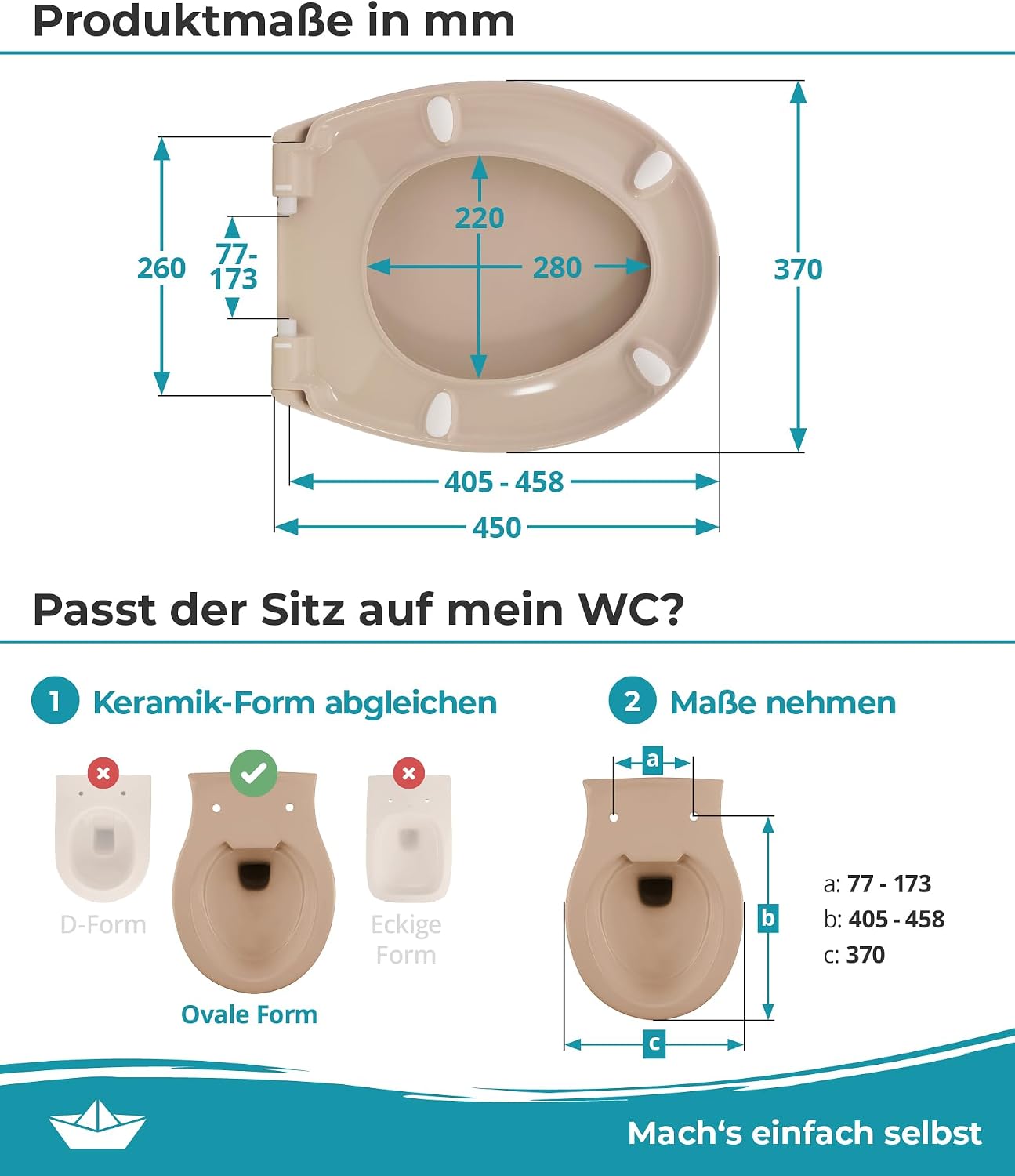 Detalle 1 de Calmwaters WC Sitz 250 kg, Premium