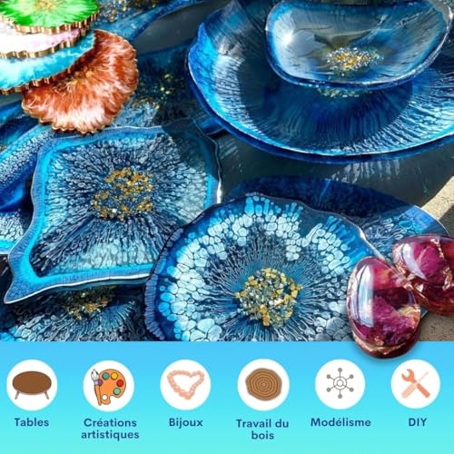 Thumbnail 7 de Resin Pro Icrystal Résine époxy transparente 3 kg — pour bijoux, tables River et créations artistiques