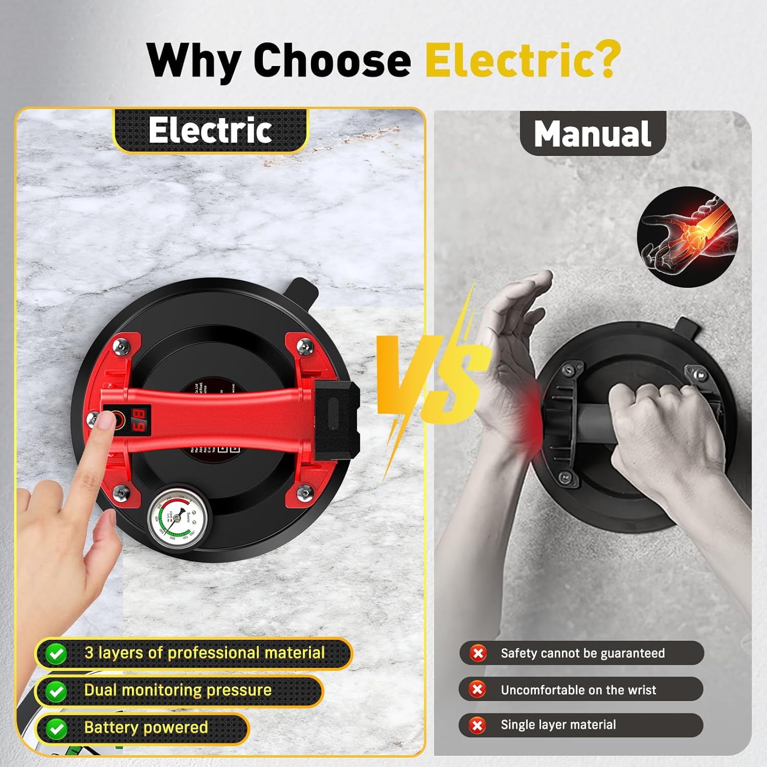 Thumbnail 1 de Avhrit Electric Glass Suction Cup 270kg