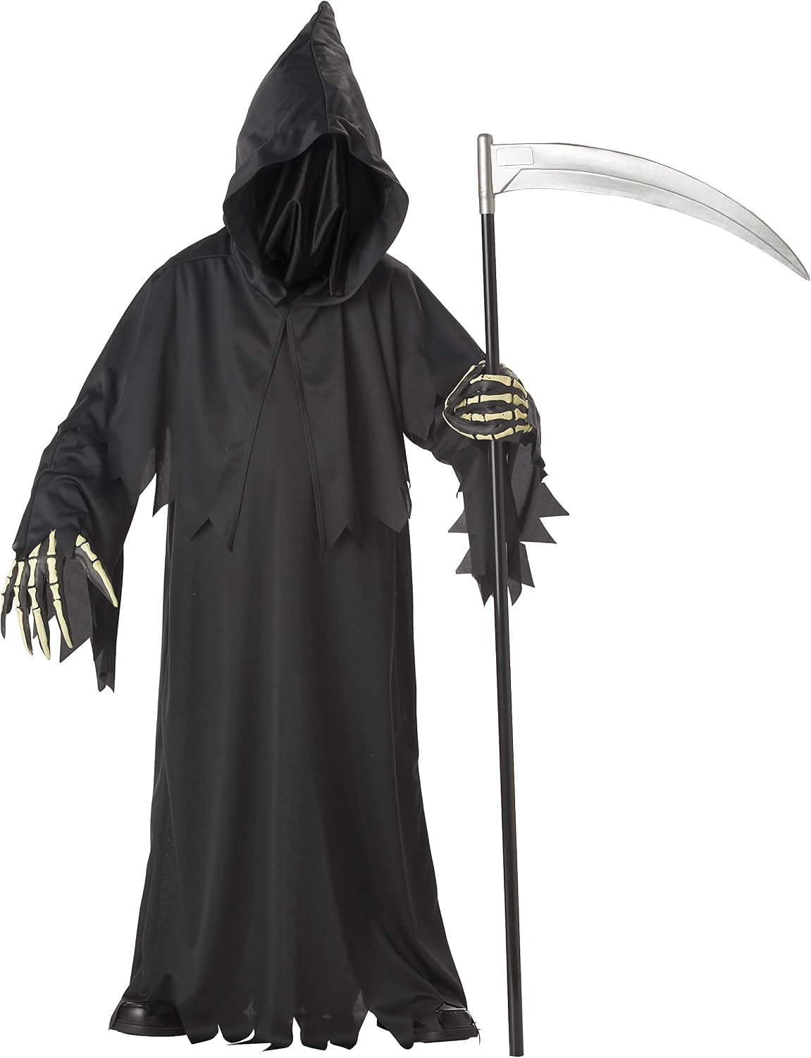 Detalle de California Costumes Grim Reaper Deluxe Boys' Costume with Hood and Vinyl Hands