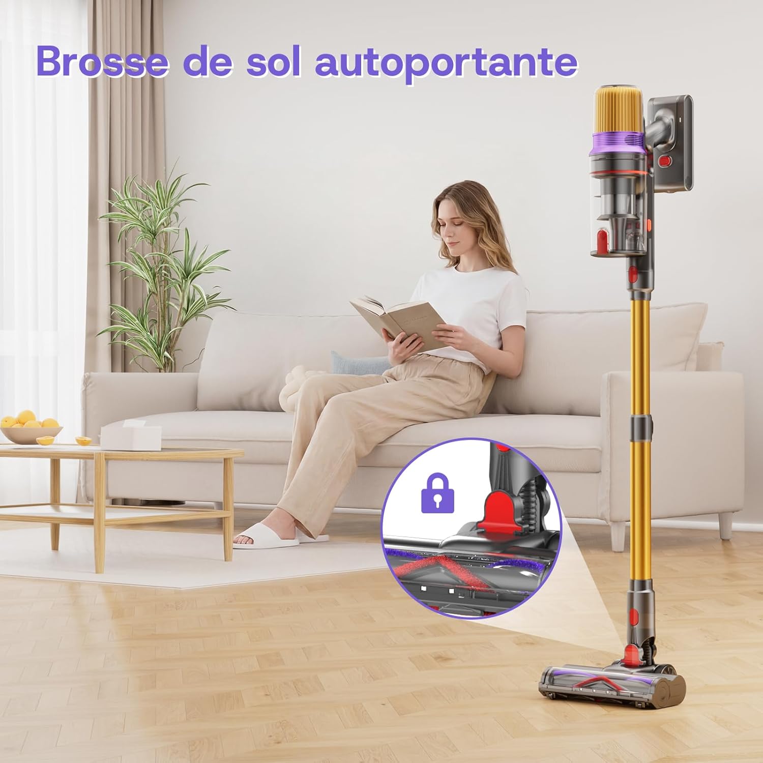 Thumbnail 5 de Aodebiao V16 Aspirateur balai 55Kpa, 80 min đź§ą