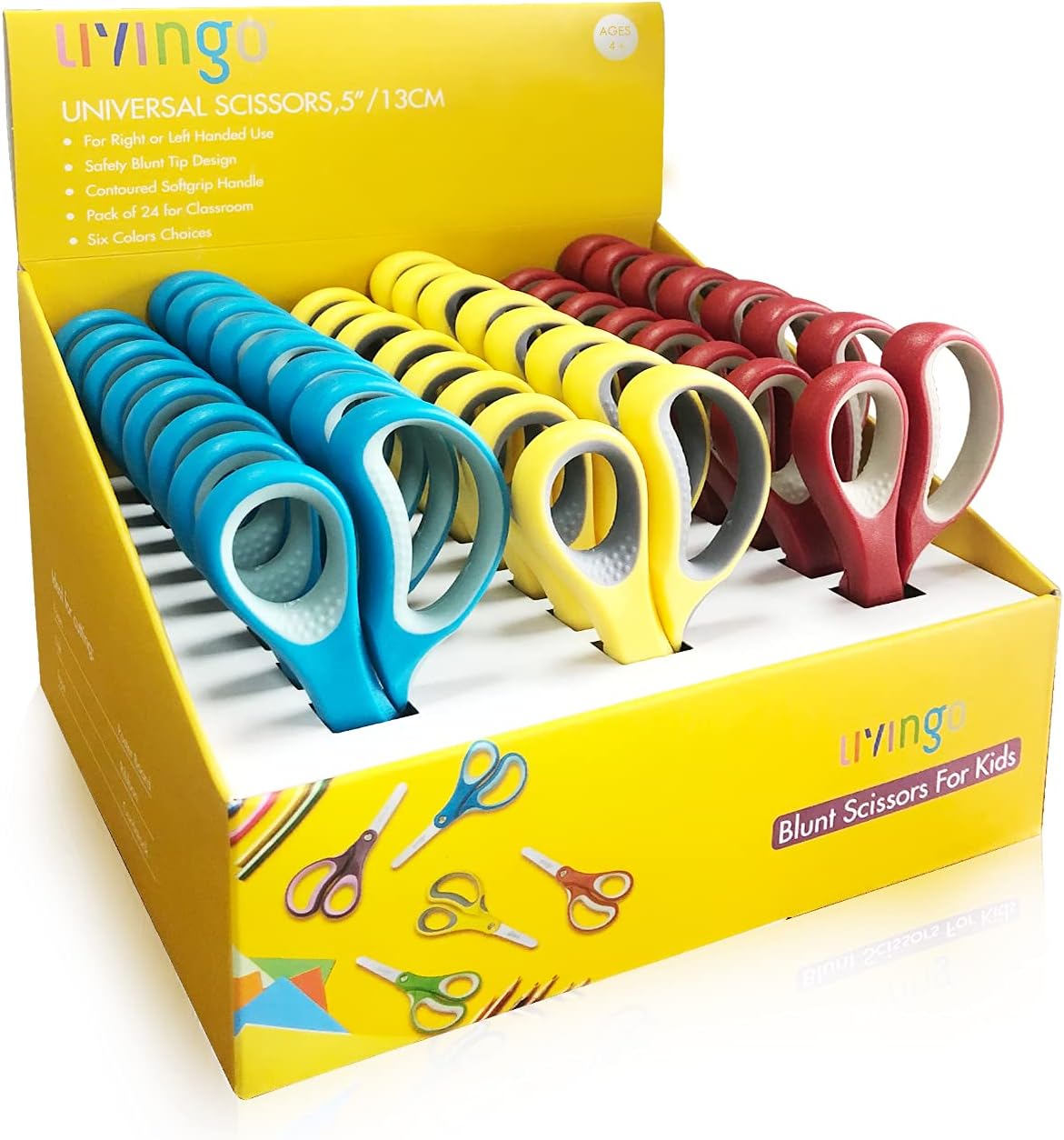 Thumbnail 6 de LIVINGO Kids Scissors 3 Pack, 5" Blunt Safety School Craft