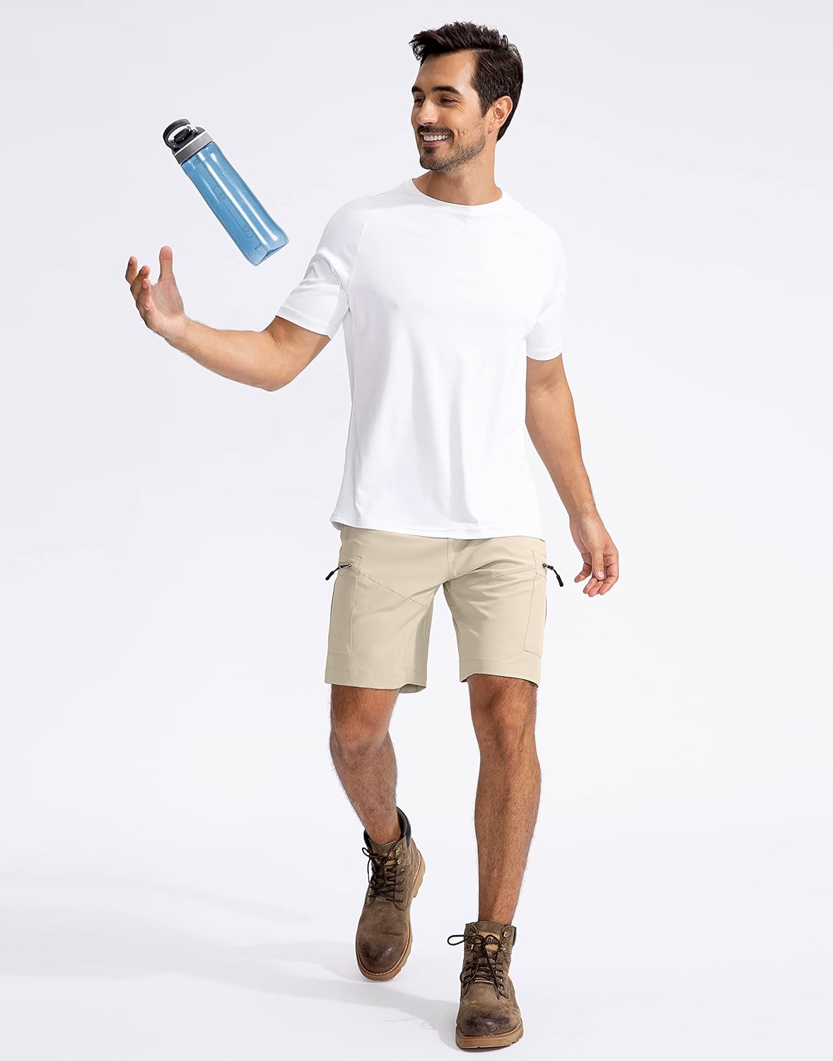 Thumbnail 5 de Pudolla 9-inch hiking cargo shorts for men with 5 zip pockets