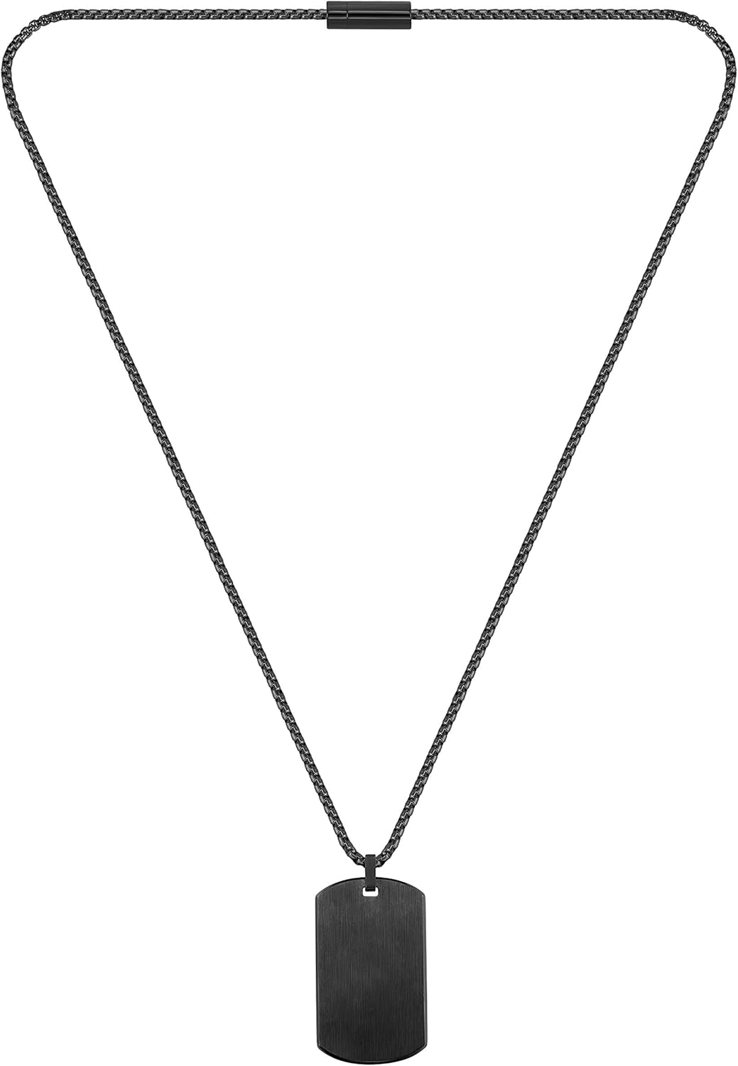 Thumbnail 2 de Collana da uomo BOSS Jewelry con pendente in acciaio nero placcato IP, lunghezza 61 cm