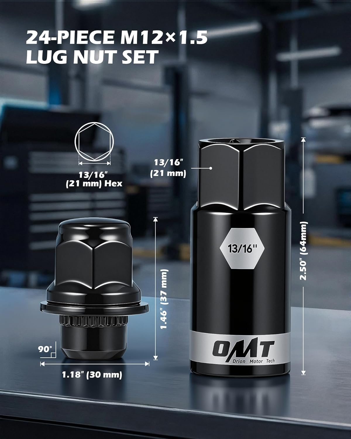 Detalle 2 de Orion Motor Tech M12x1.5 Lug Nuts 24