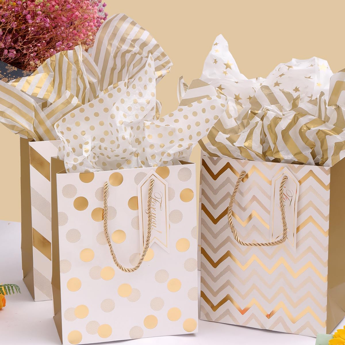 Detalle 1 de Dimetey Gift Bags 8pcs Large 12.6in