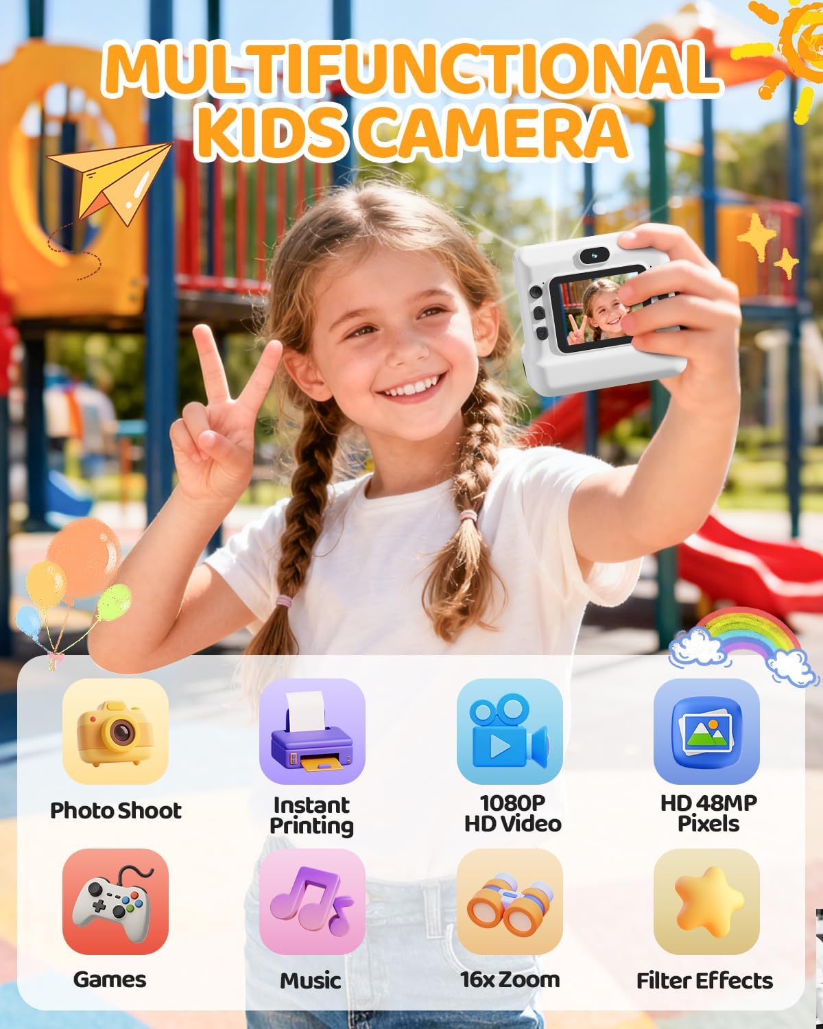 Detalle 2 de CalineGam Kinderkamera Sofortbildkamera 32 GB