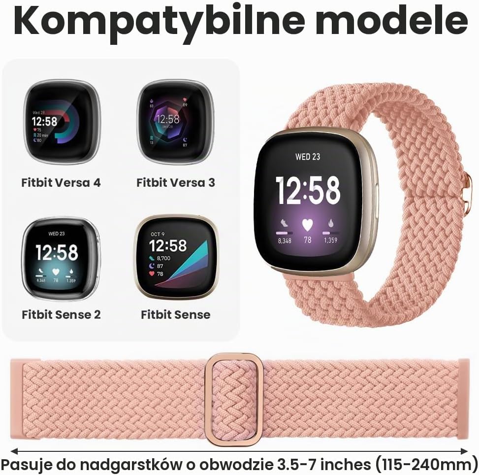 Detalle 2 de OFFCUP elastyczny pasek nylonowy do Fitbit Versa 3/4 i Sense/Sense 2