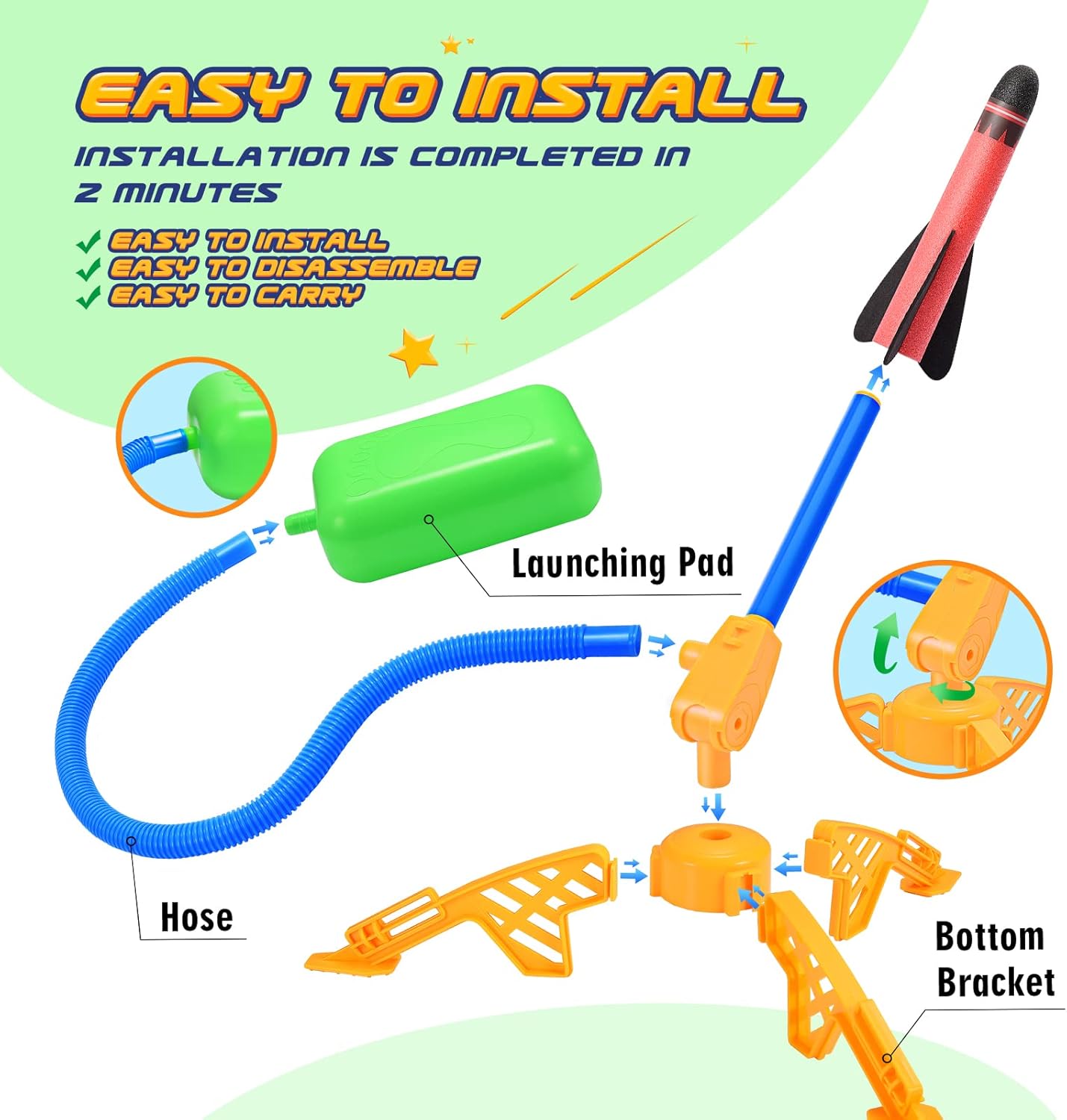 Detalle 2 de Anginne Rocket Kit for Kids Ages 3โ12 ๐